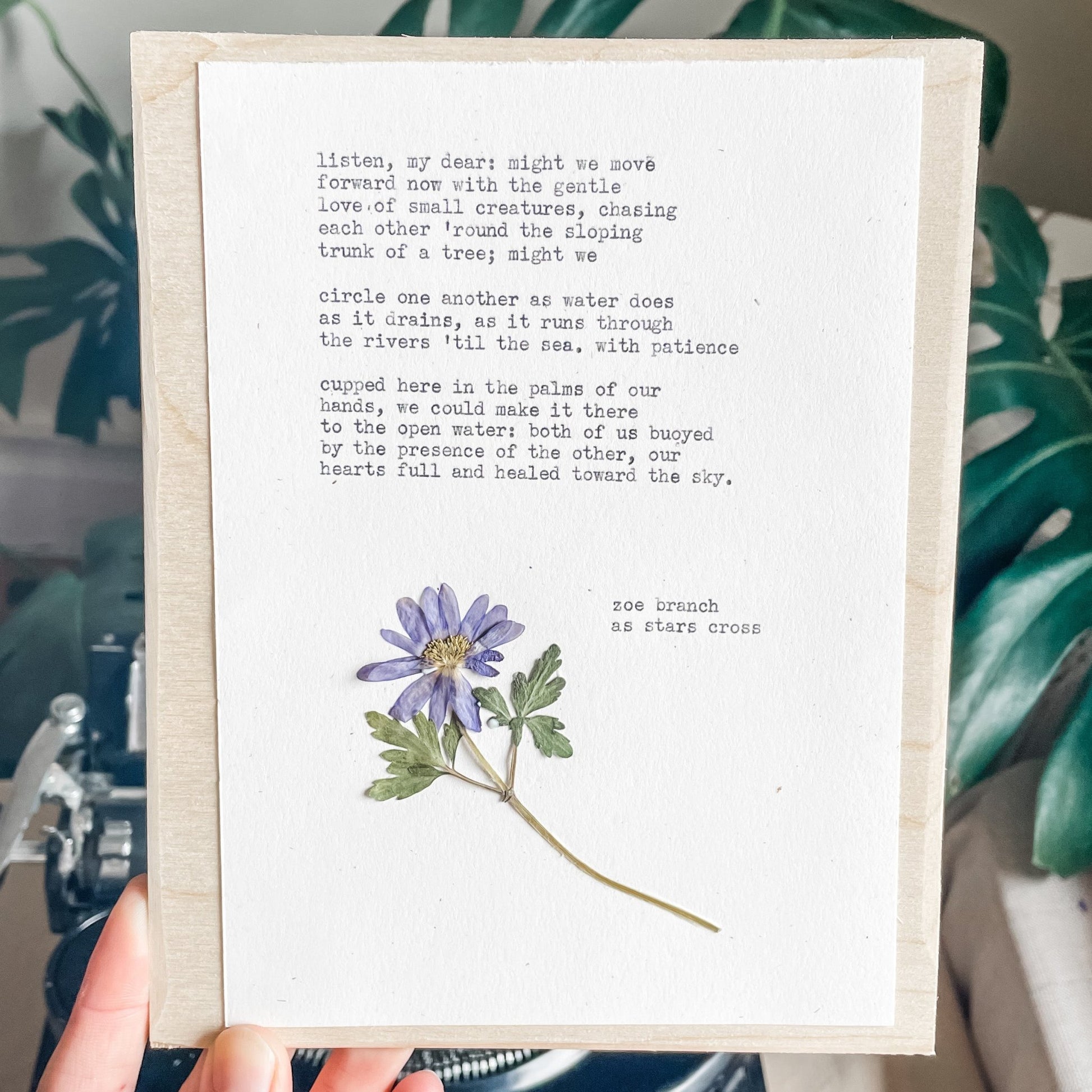 custom piece: give me details & I'll write you a poem, or enter the text you want - #flora & phrase#