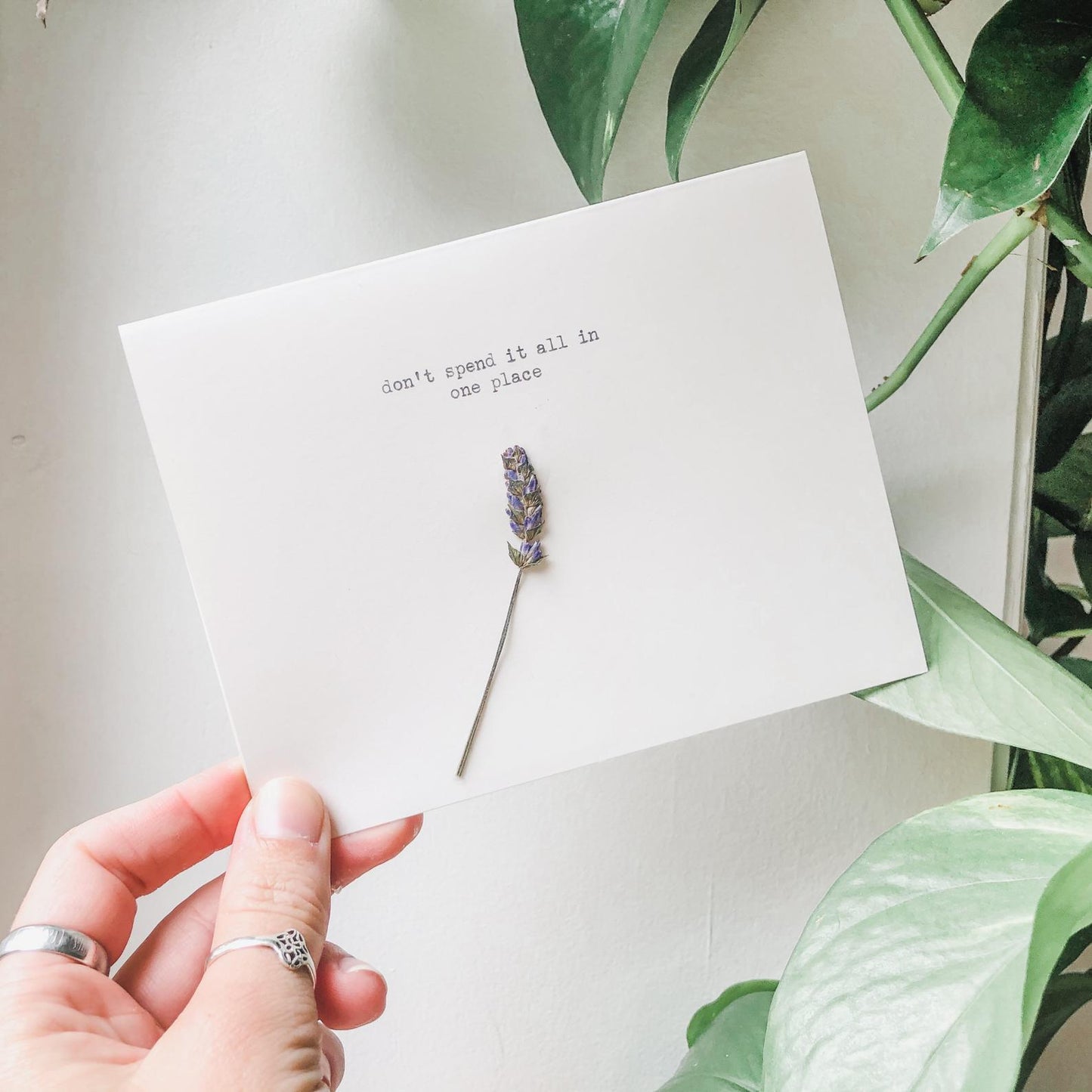 don't spend it all in one place greeting card