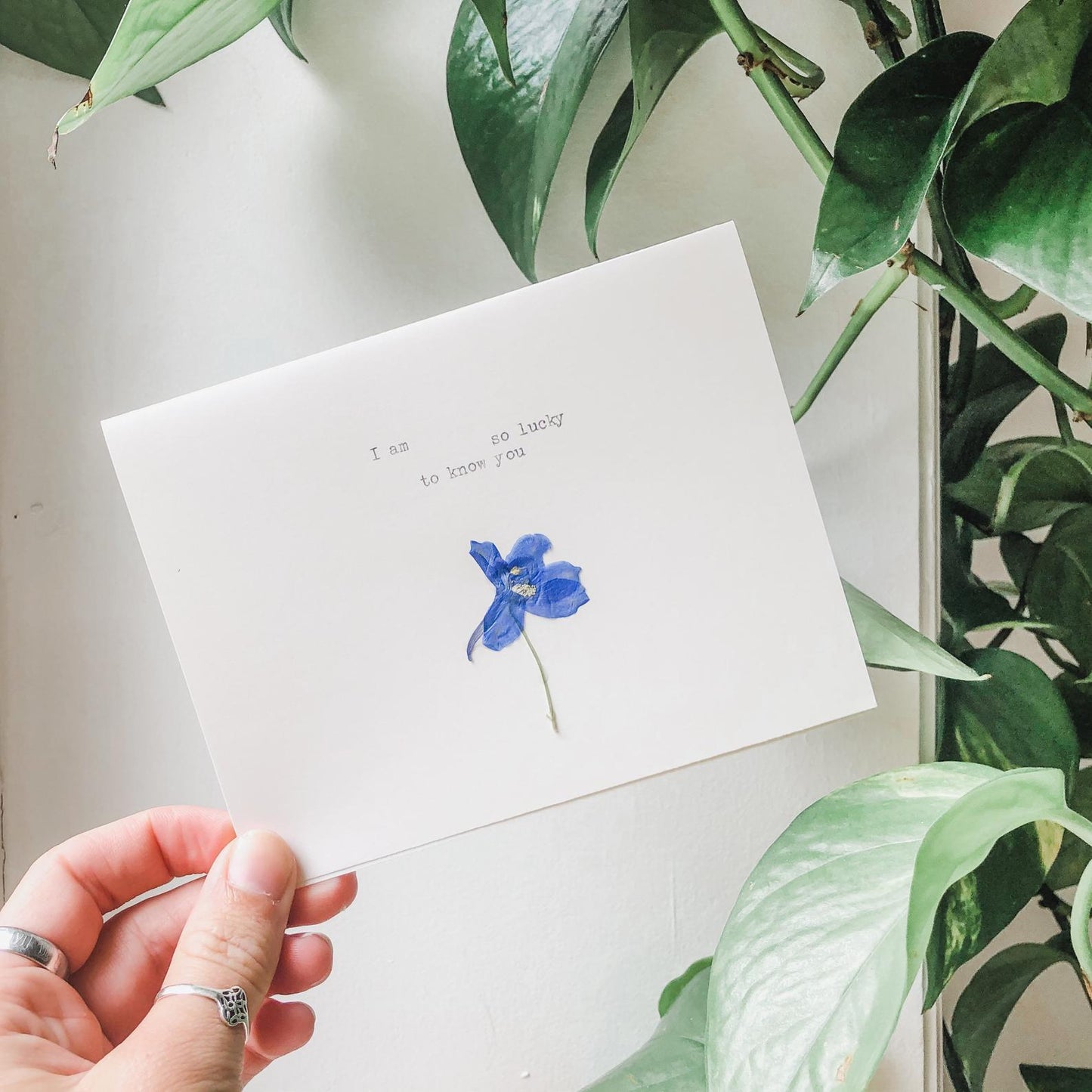 I am so lucky to know you greeting card