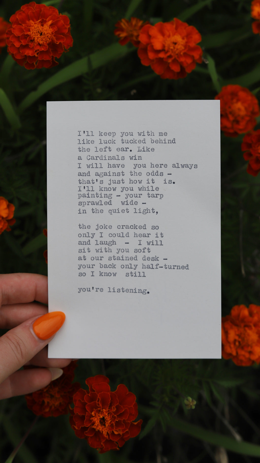 custom poem (unmounted)