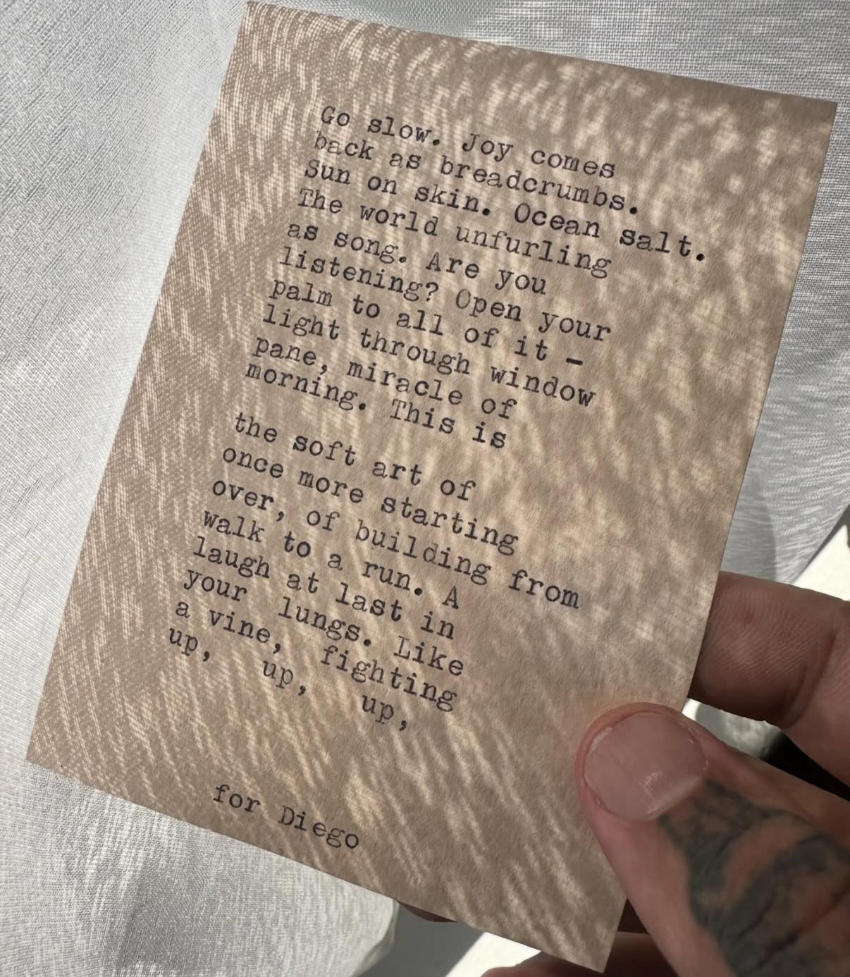 custom poem (unmounted)