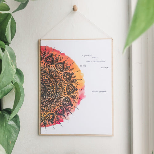 a peaceful heart sees a celebration in any village