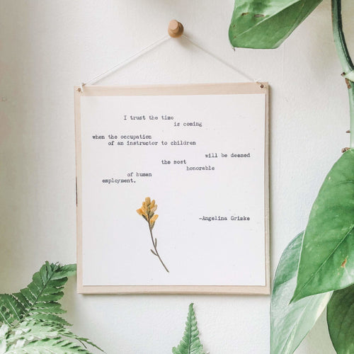 angelina grimke, the most honorable of human employment