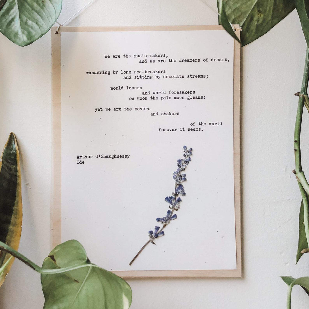 arthur o'shaugnessy, ode