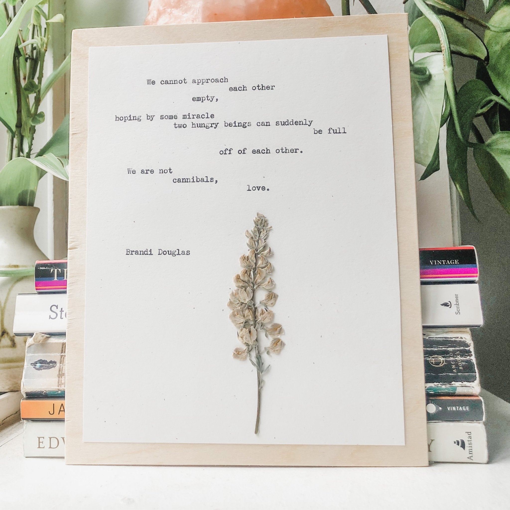 brandi douglas, we cannot approach each other empty