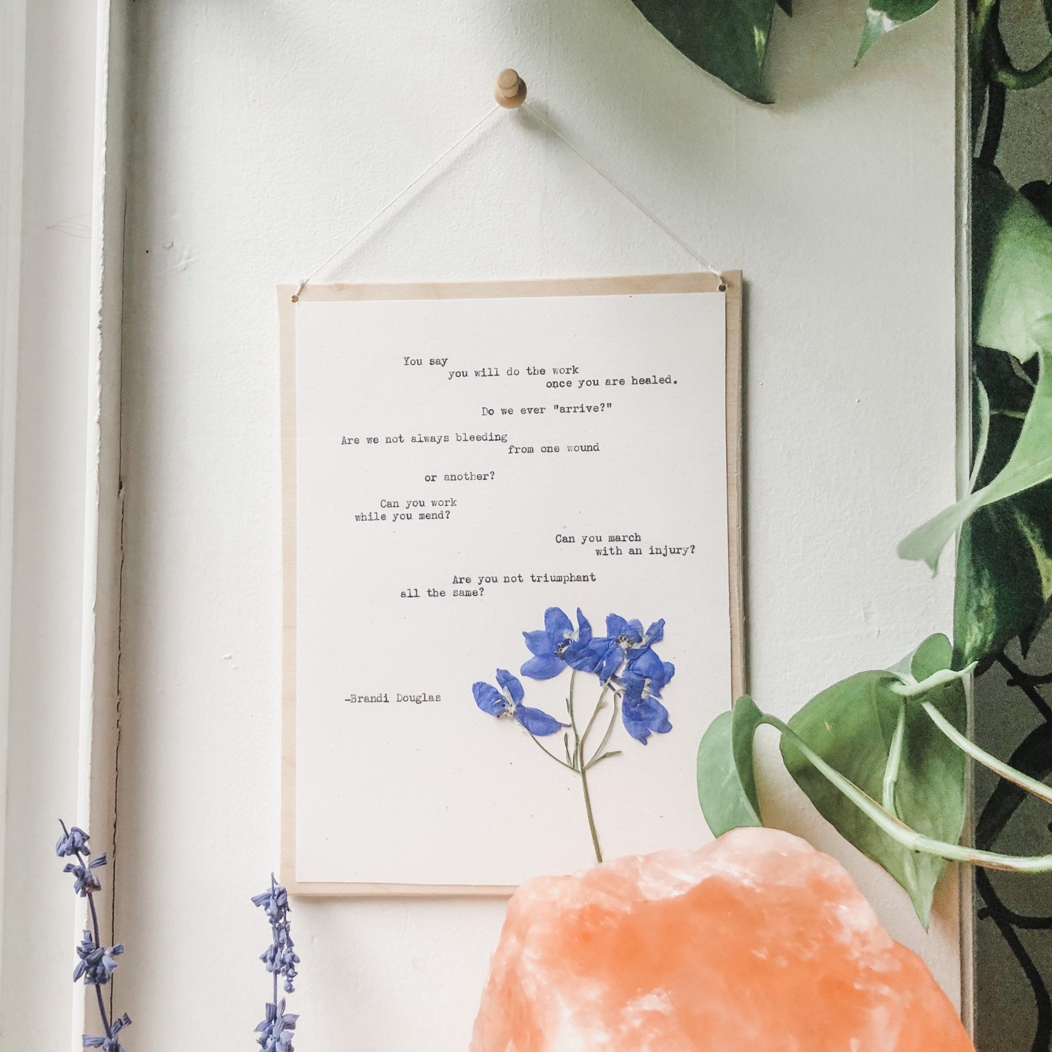 brandi douglas, you say you will do the work