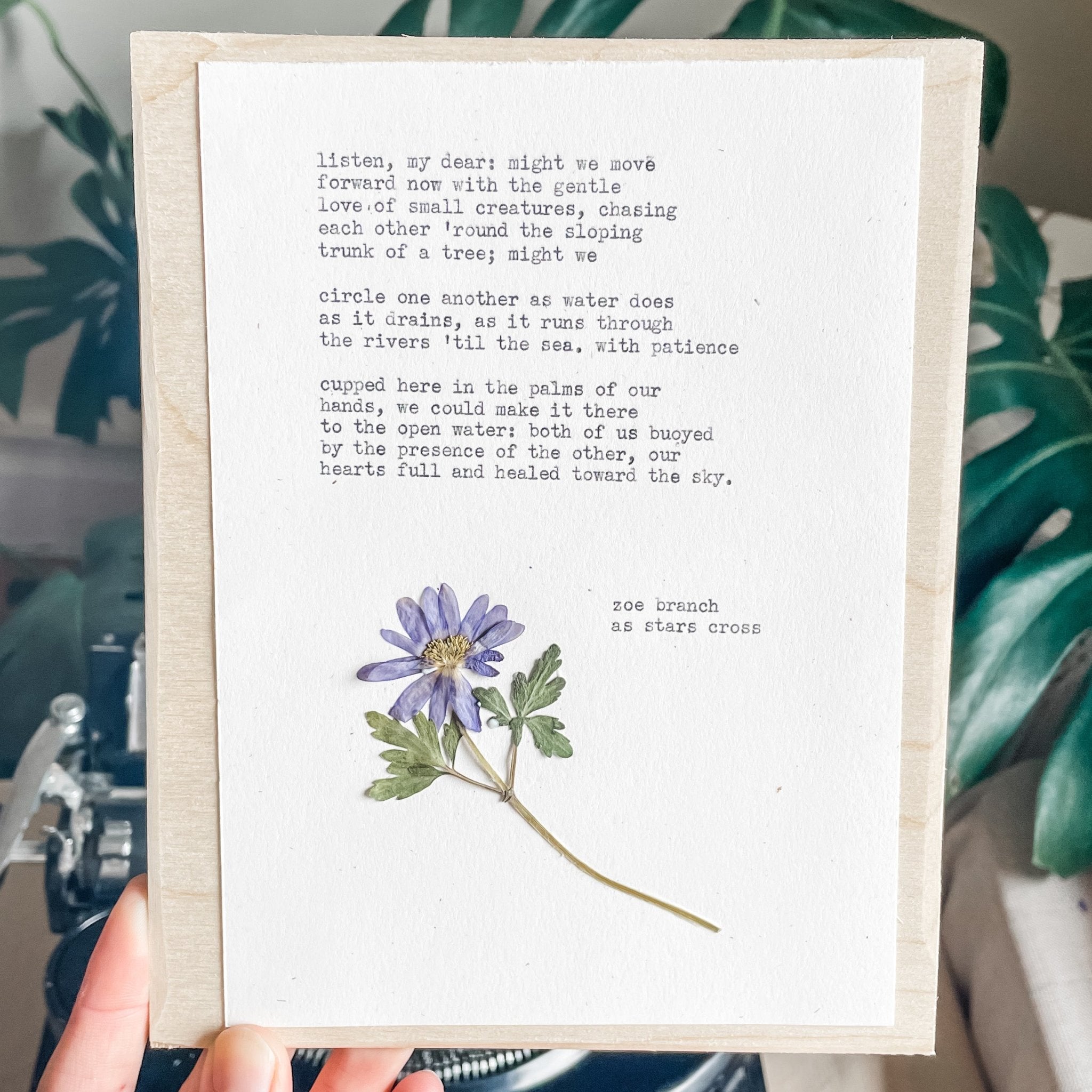 custom piece: give me details & I'll write you a poem, or enter the text you want - #flora & phrase#