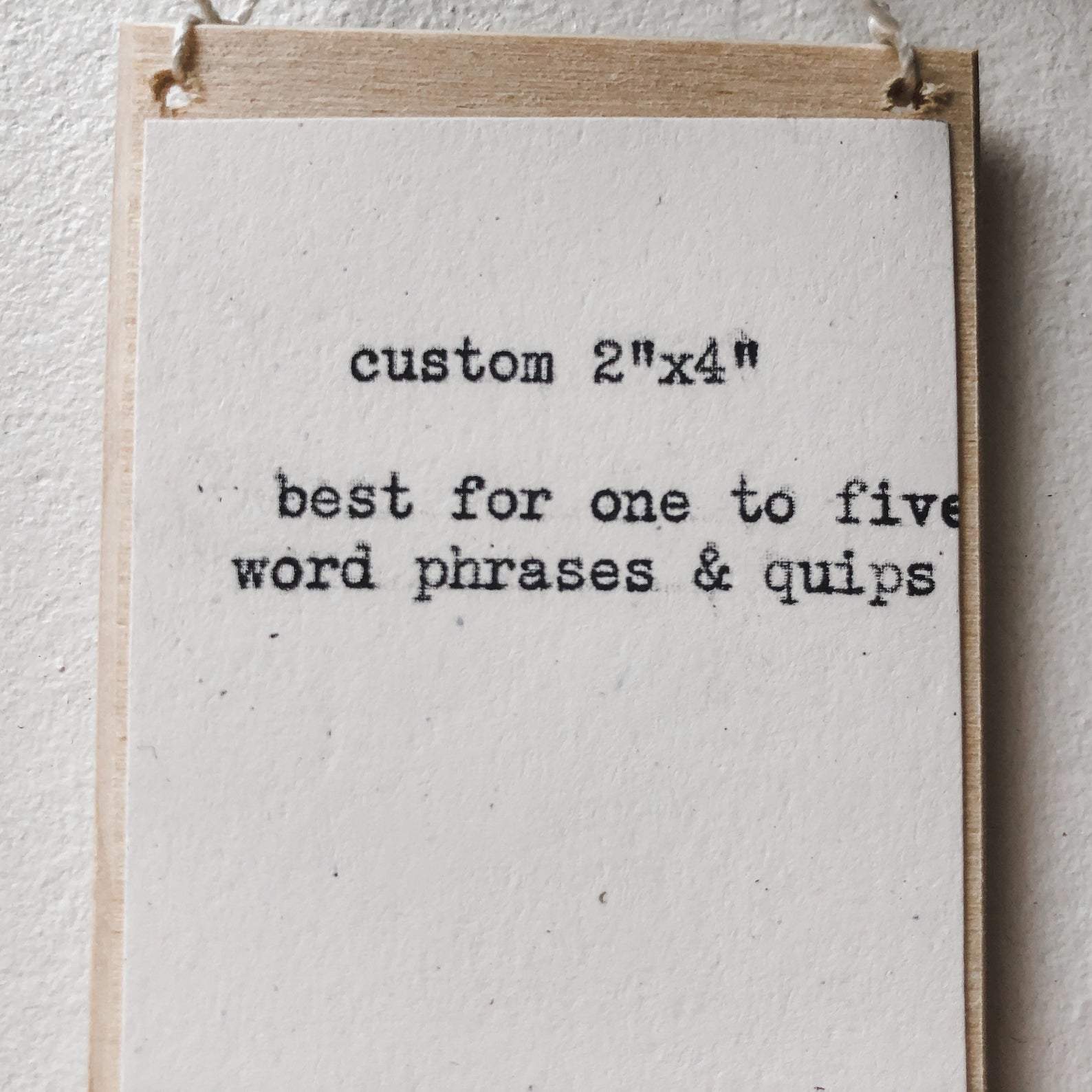 custom wall decor 2 by 4 inches