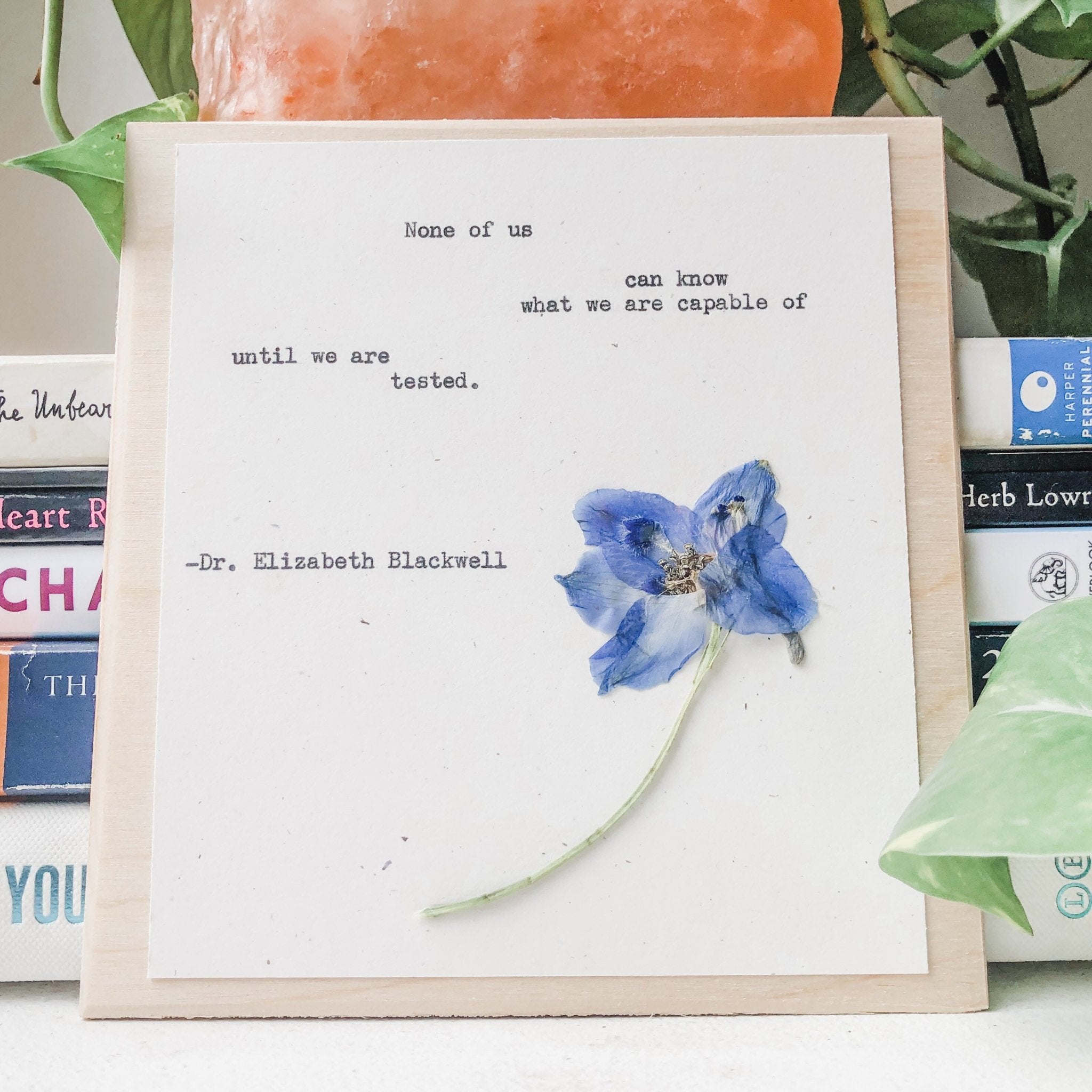 dr. elizabeth blackwell, none of us can know what we are capable of until we are tested