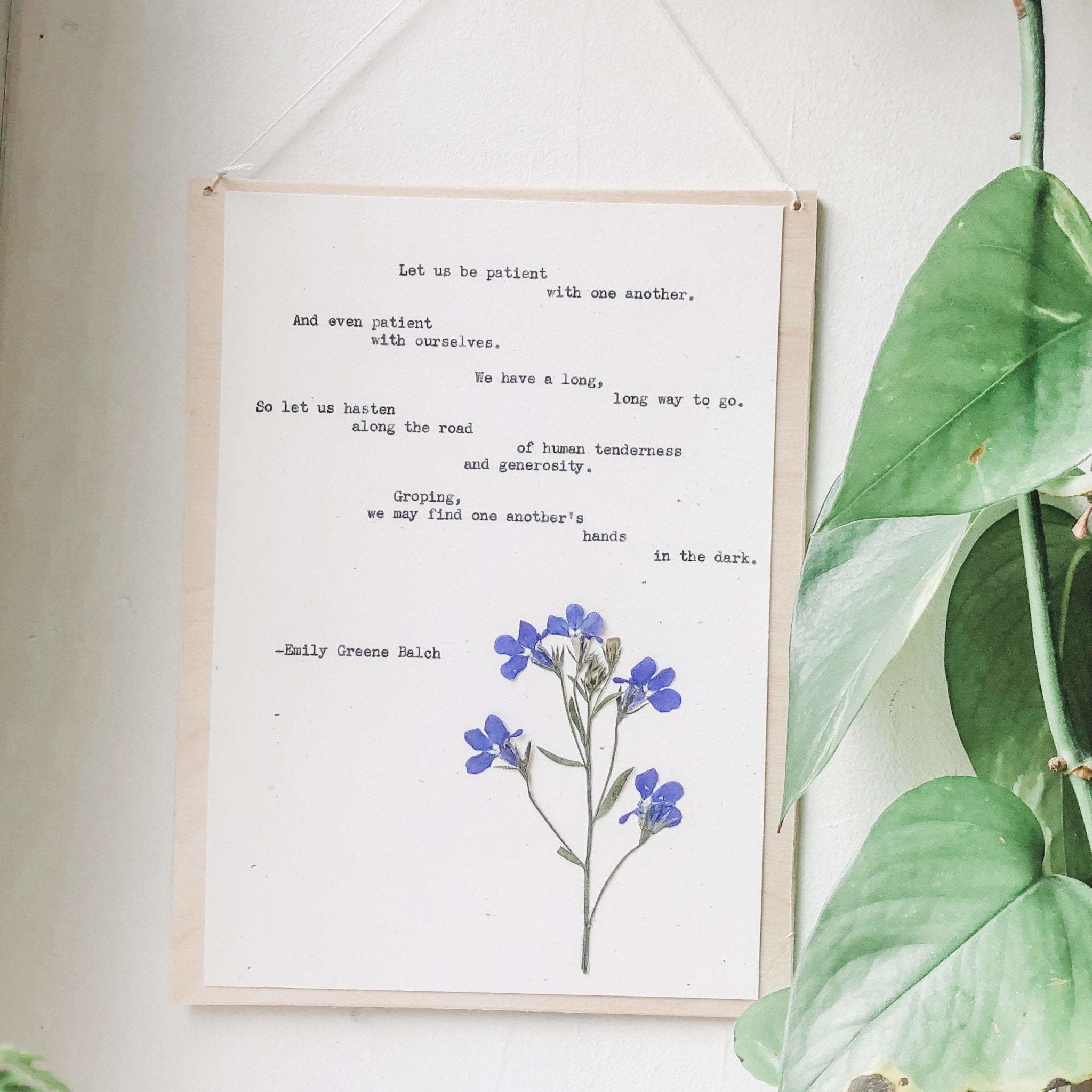 emily greene balch, let us be patient with each other