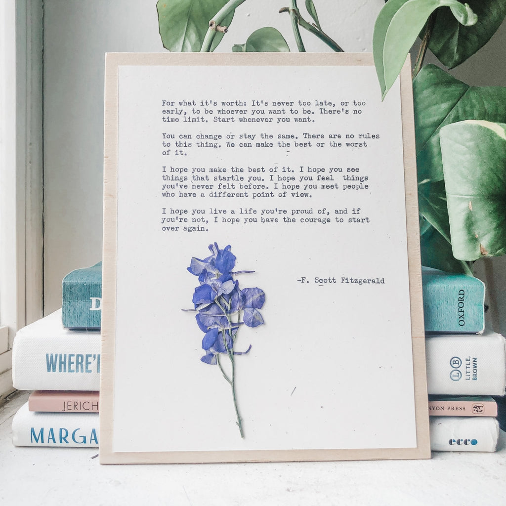 f scott fitzgerald, for what it's worth