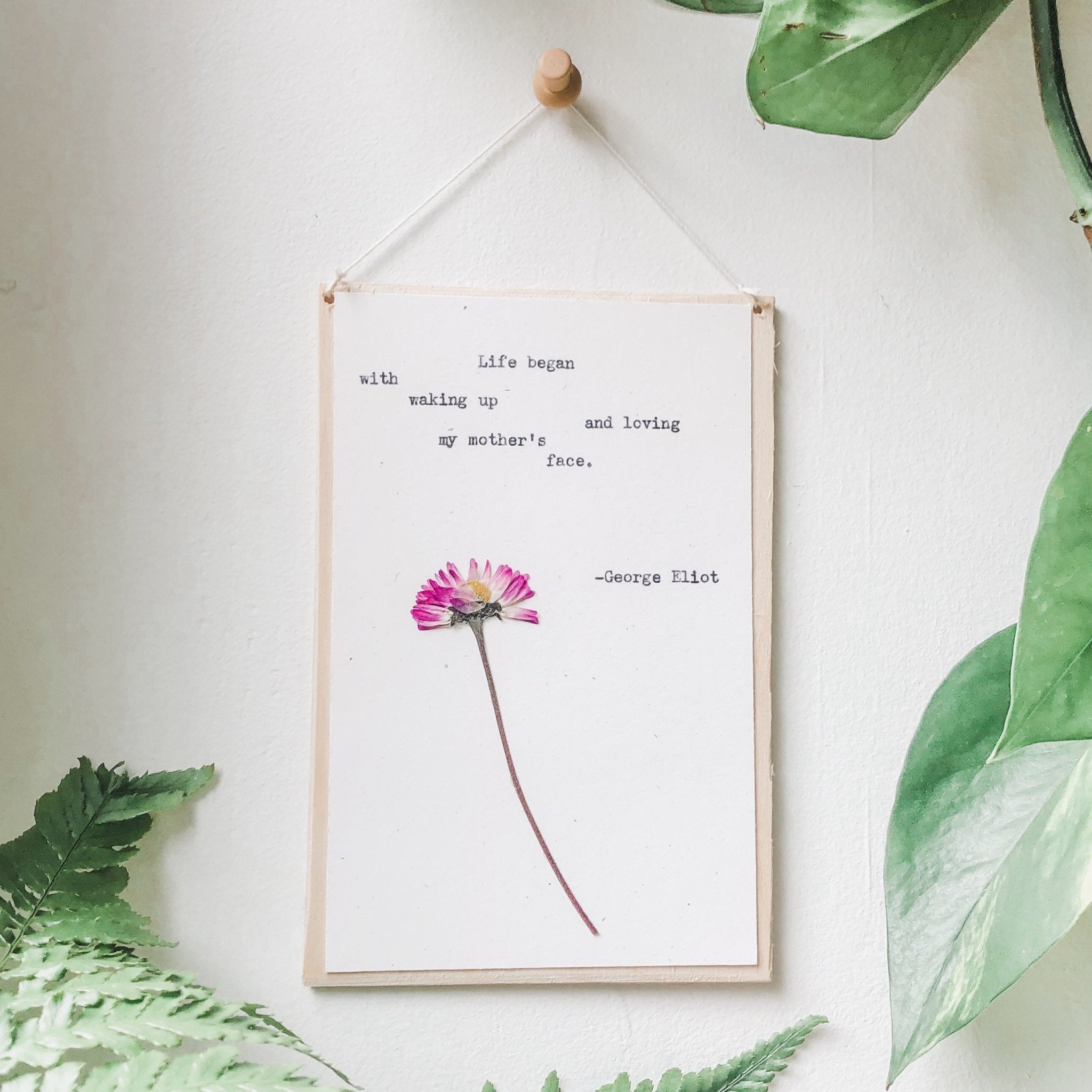 george eliot, loving my mother's face