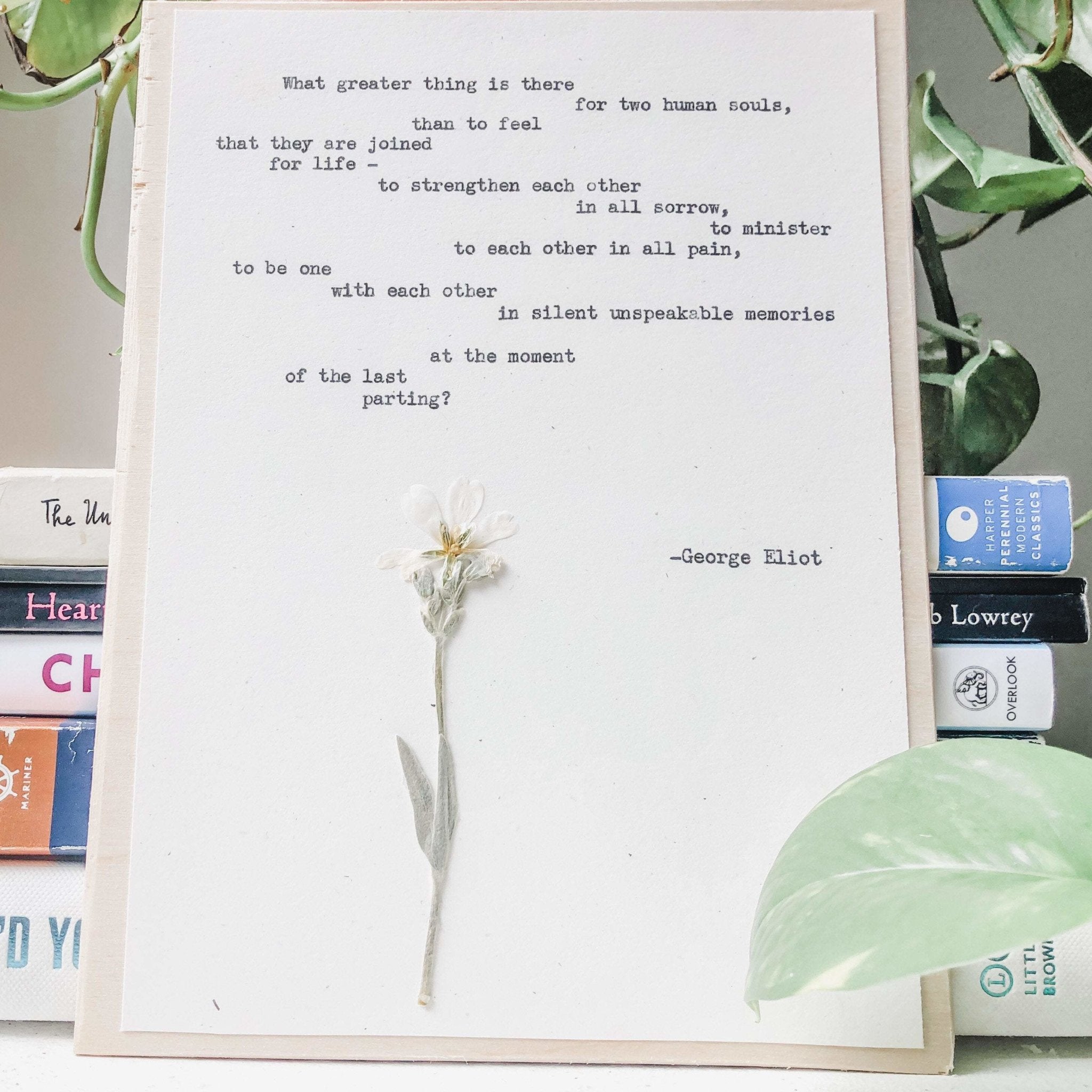 george eliot, two human souls