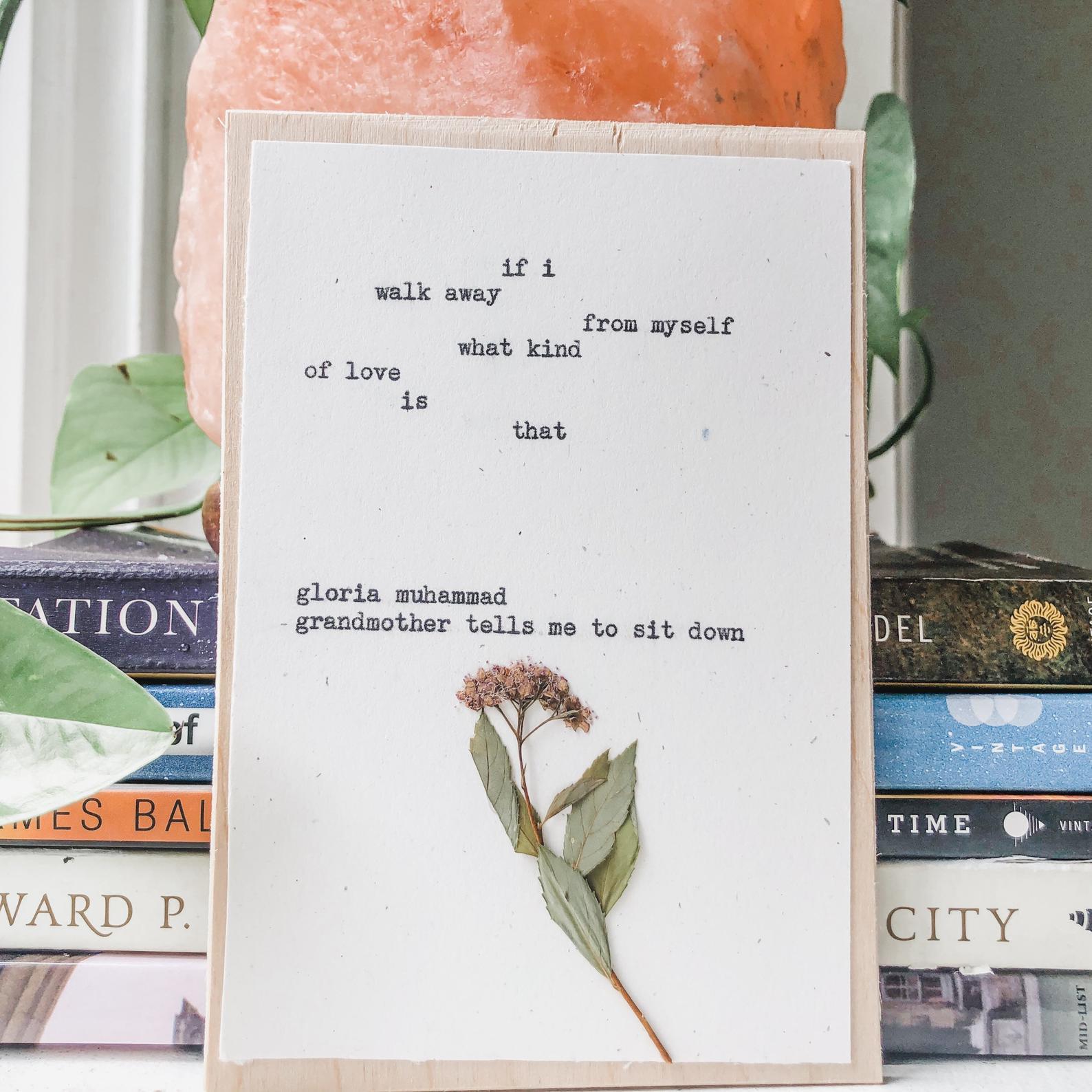 joy muhammad, grandmother tells me to sit down