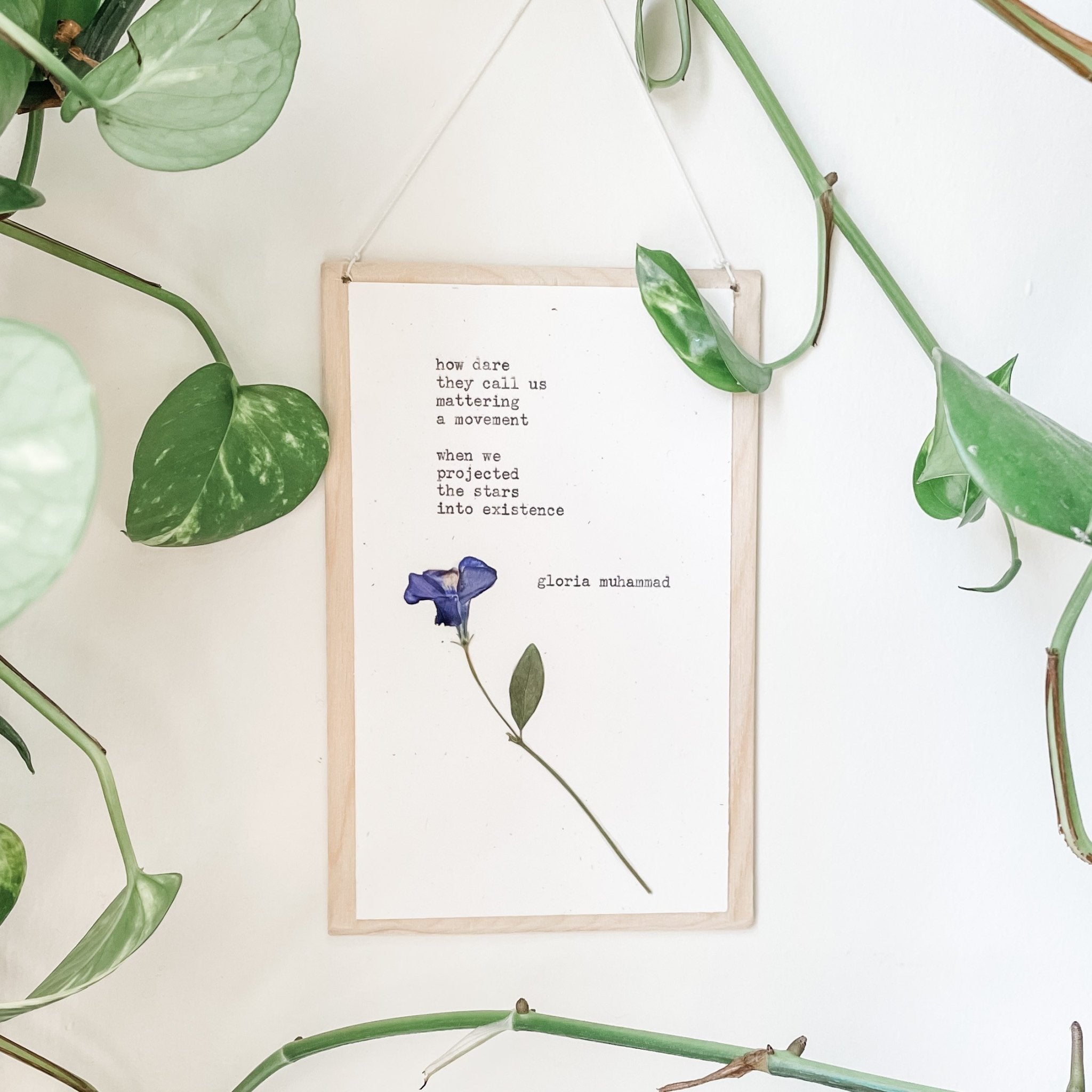 gloria muhammad, how dare they call us mattering a movement - #flora & phrase#