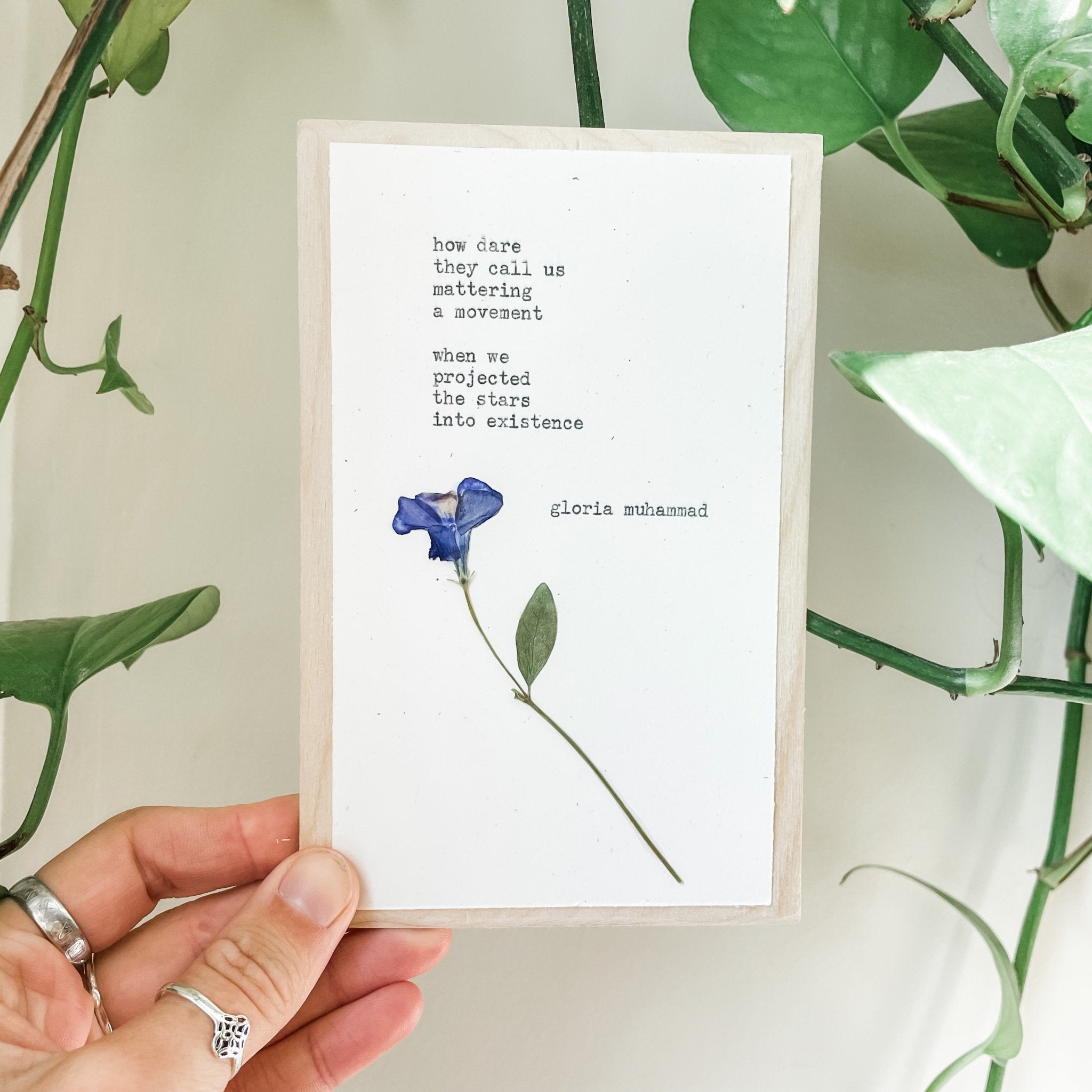 gloria muhammad, how dare they call us mattering a movement - #flora & phrase#