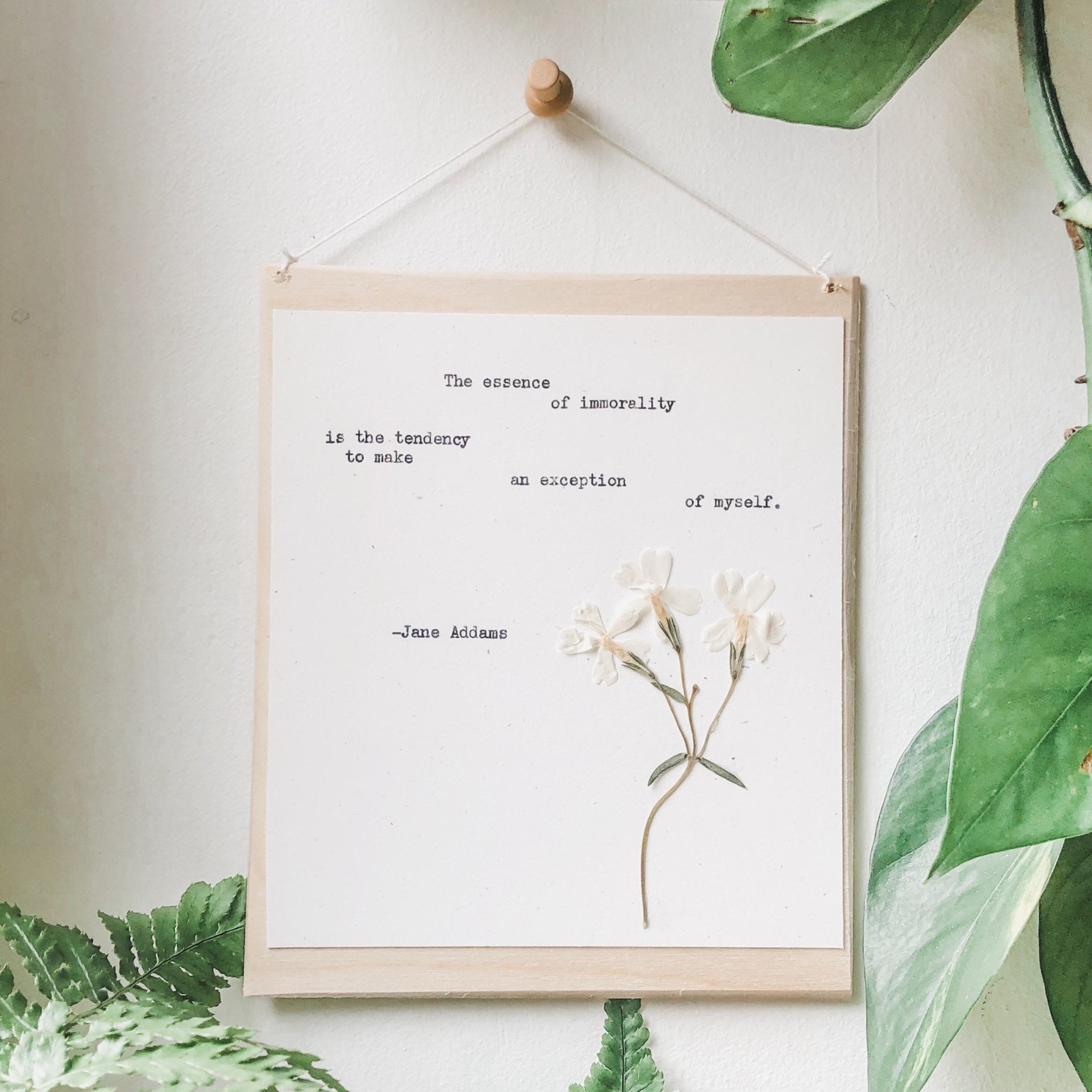 jane addams, the essence of immorality