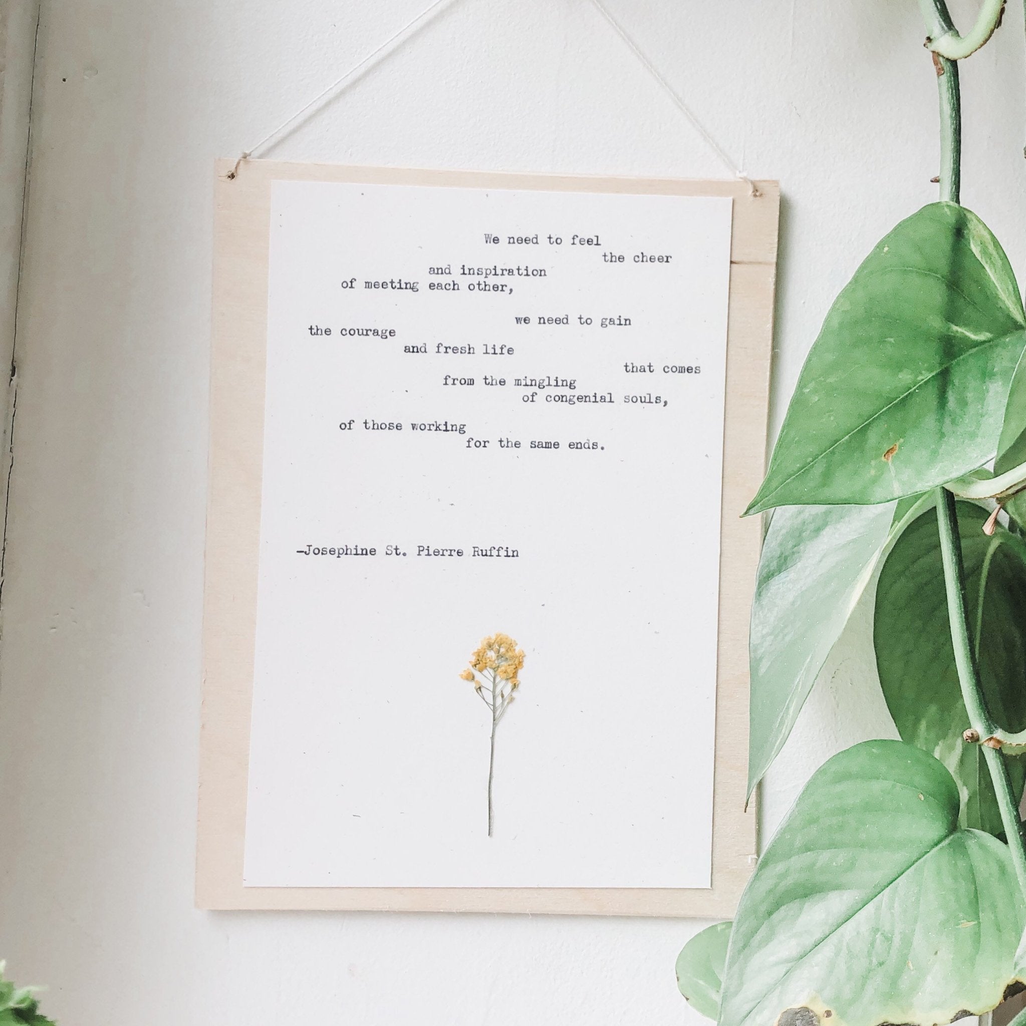 josephine st pierre ruffin, we need to feel the cheer and inspiration of meeting each other