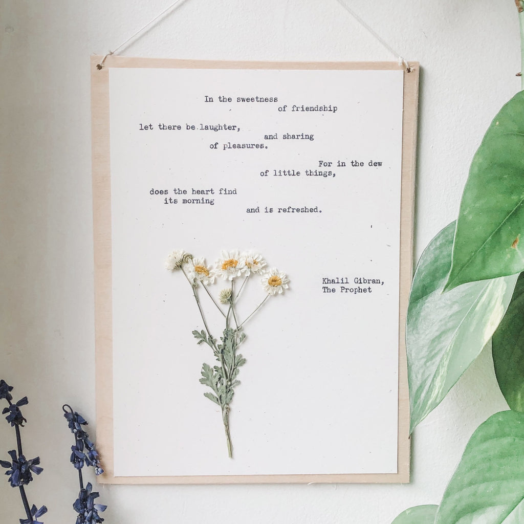 khalil gibran, in the sweetness of friendship