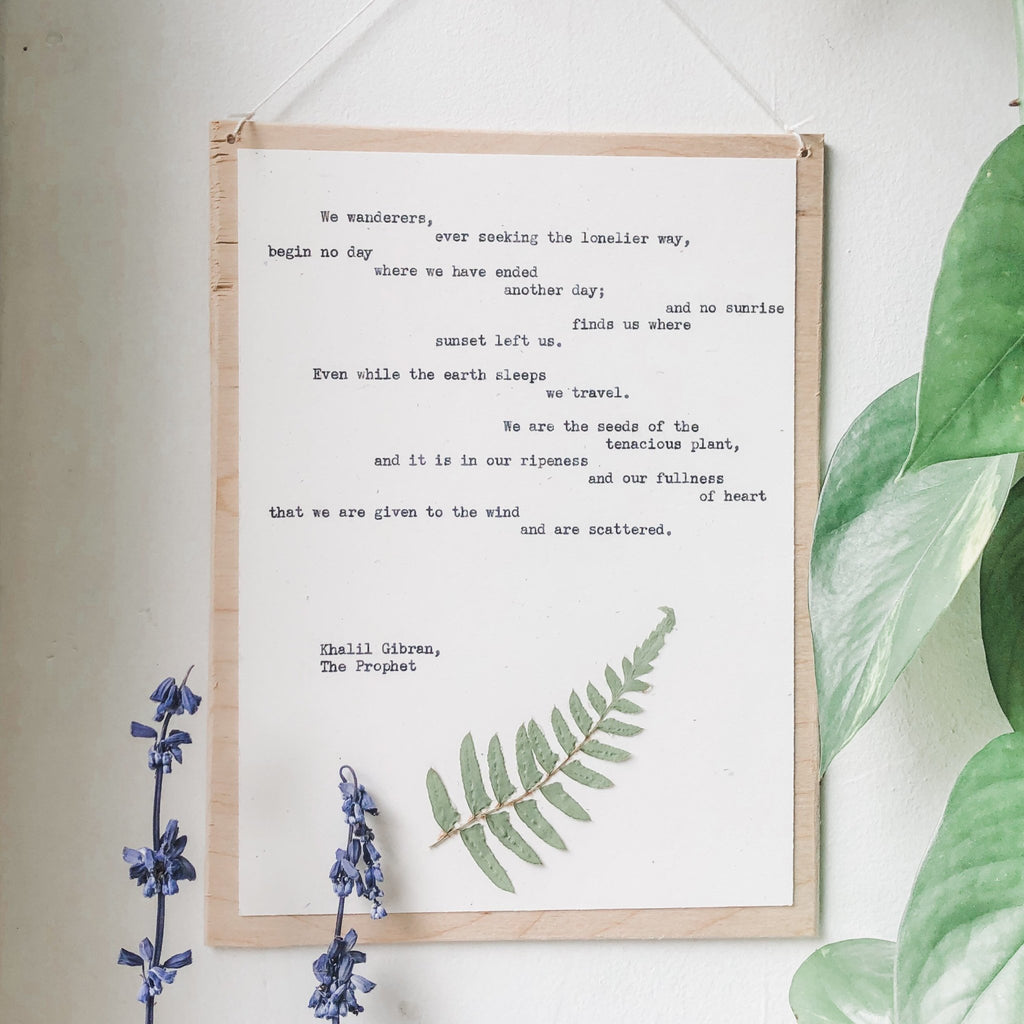 khalil gibran, we wanderers