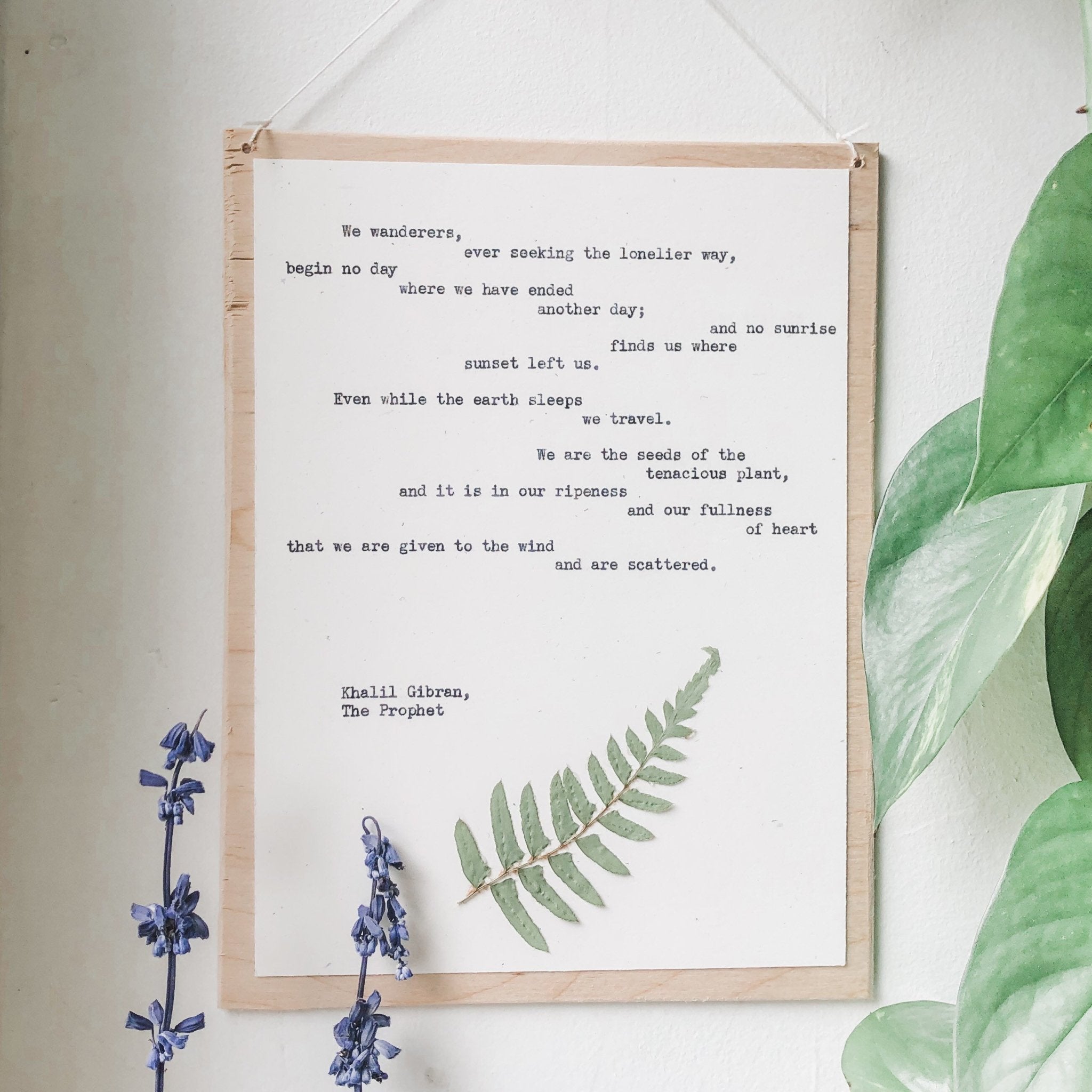 khalil gibran, we wanderers