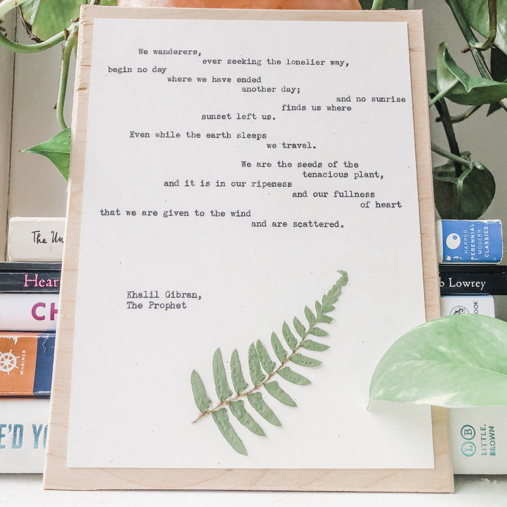 khalil gibran, we wanderers