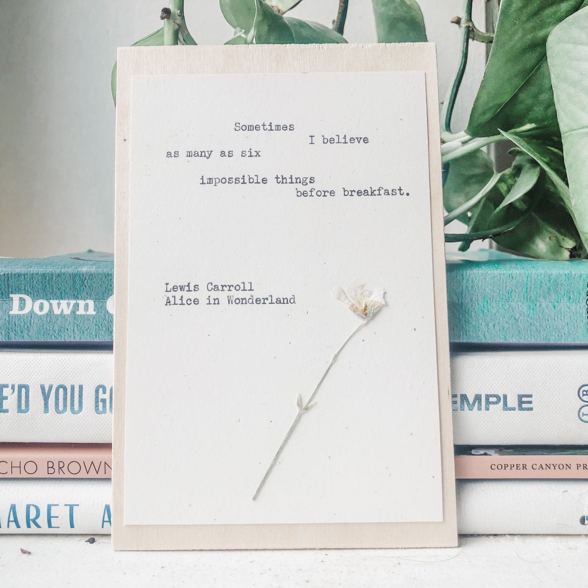 lewis carroll, six impossible things