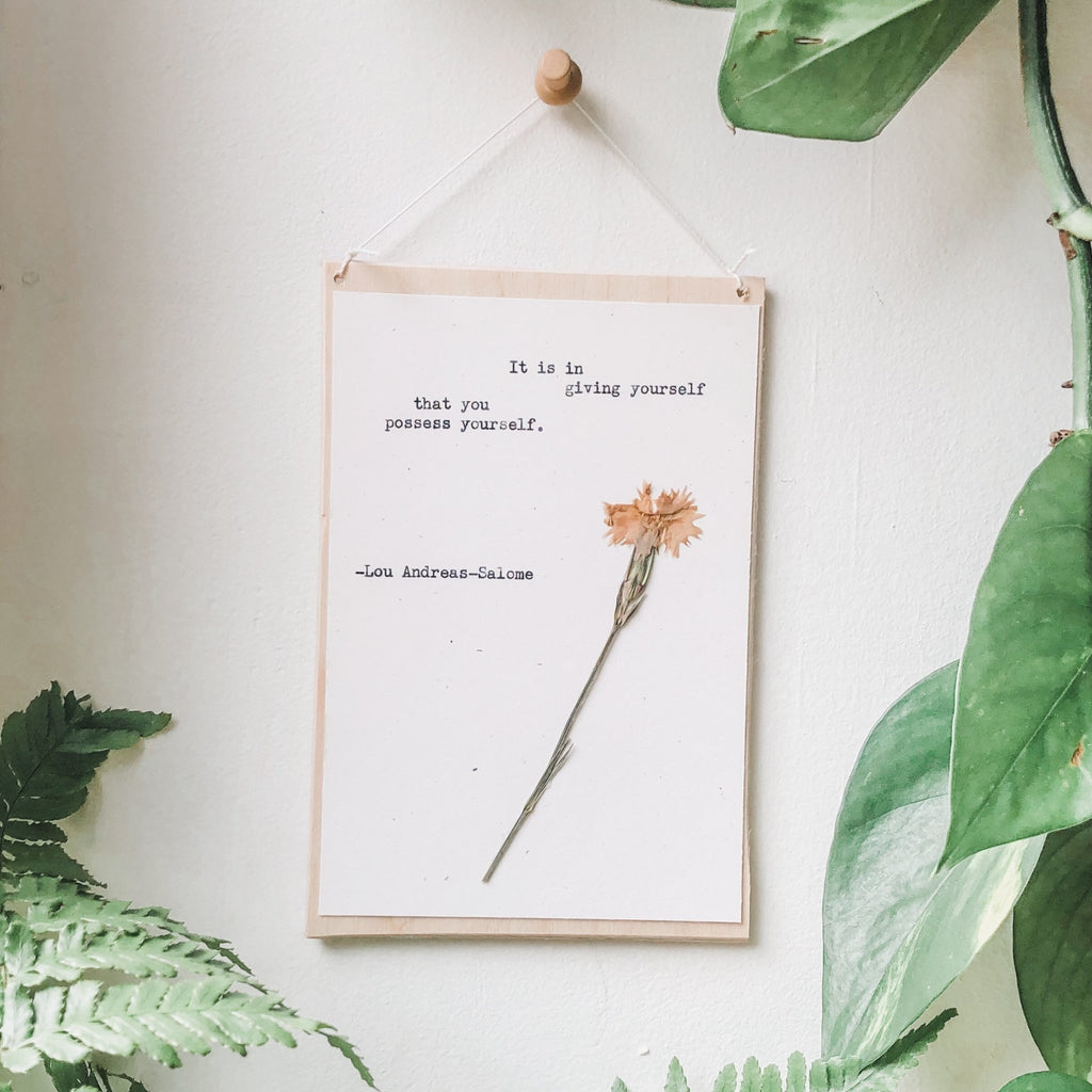 lou andreas-salome, it is in giving yourself that you possess yourself