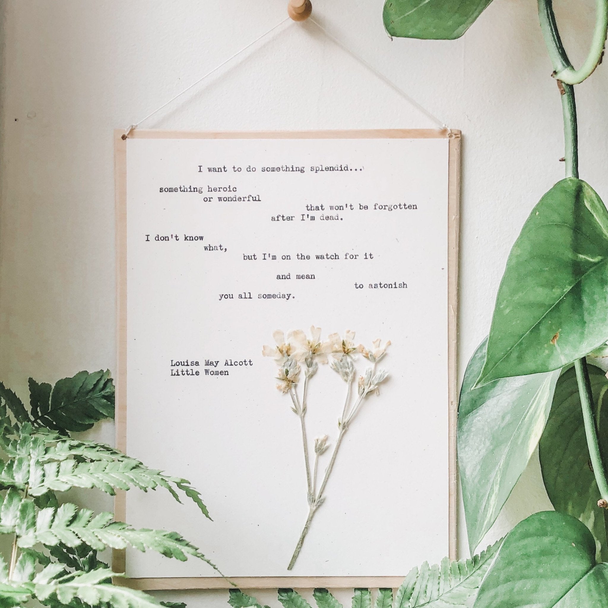 louisa may alcott, I want to do something splendid