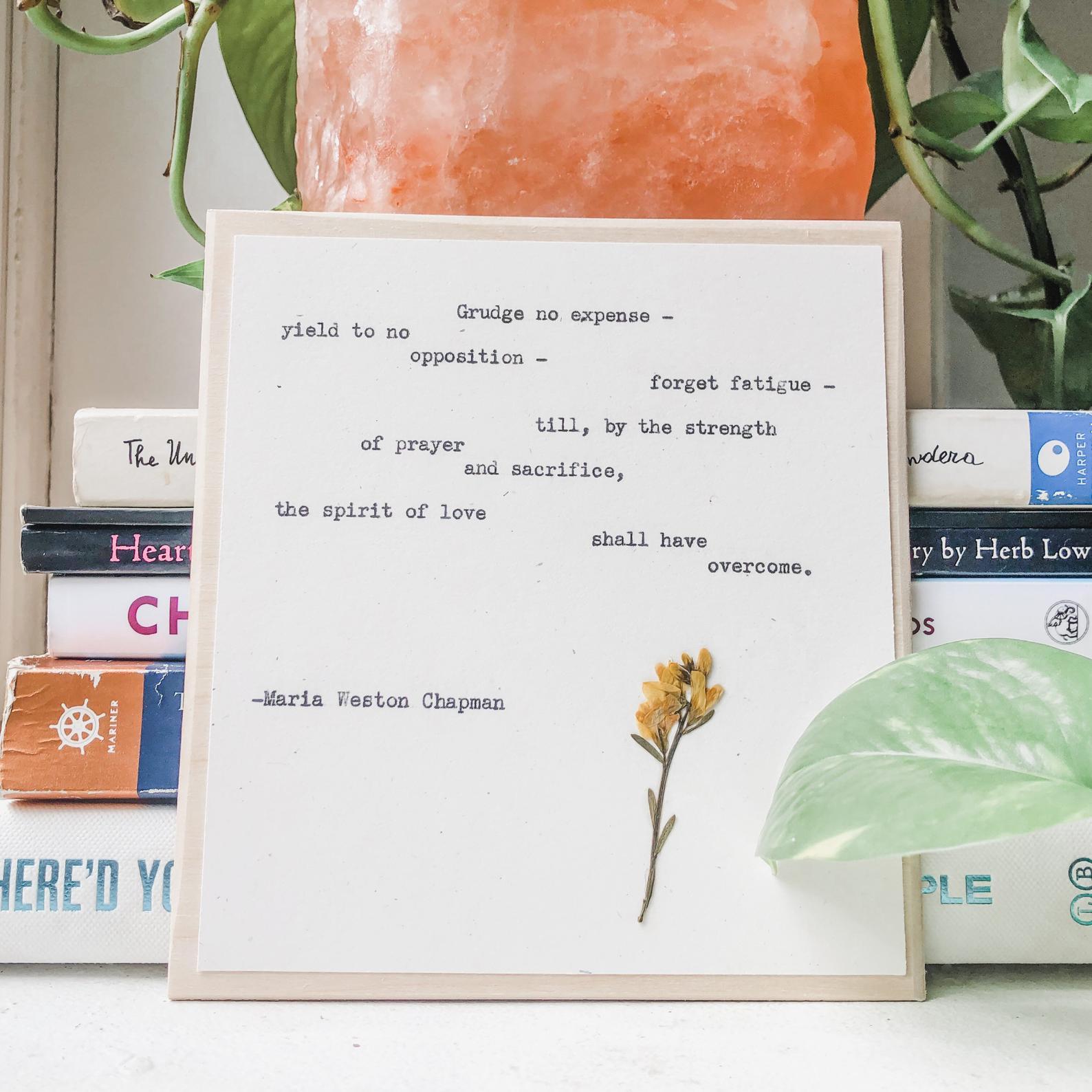 maria weston chapman, the spirit of love