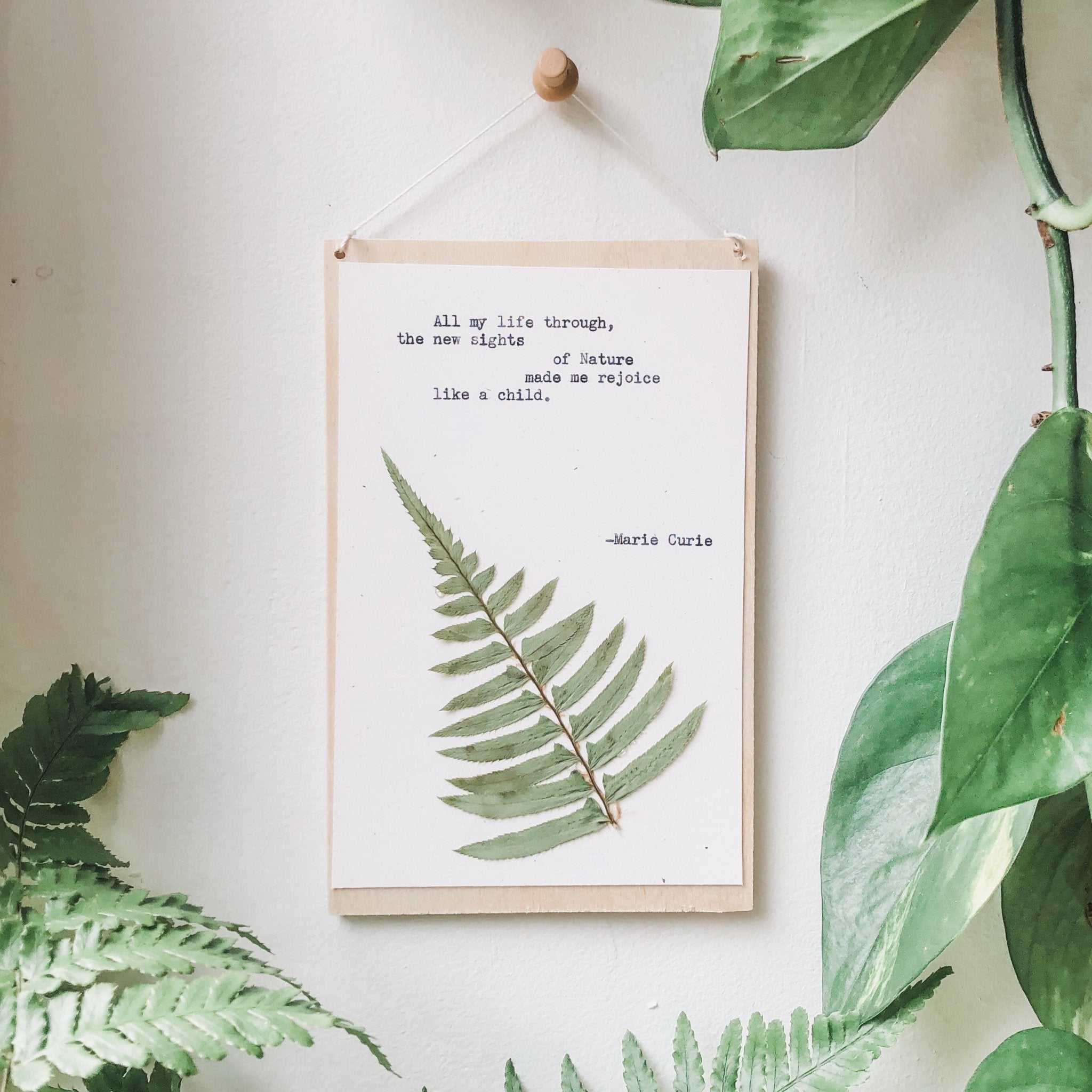 marie curie, nature made me rejoice