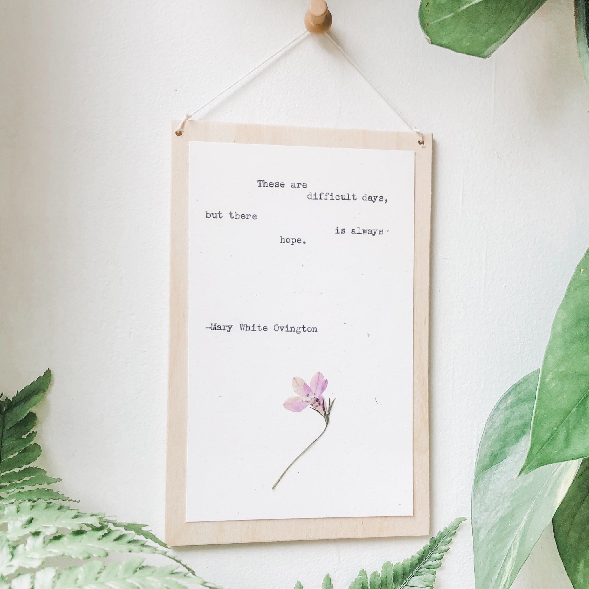 mary white ovington, these are difficult days but there is always hope