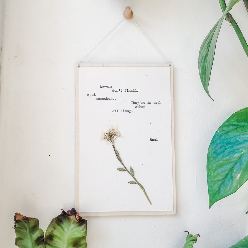 rumi, lovers don't finally meet somewhere