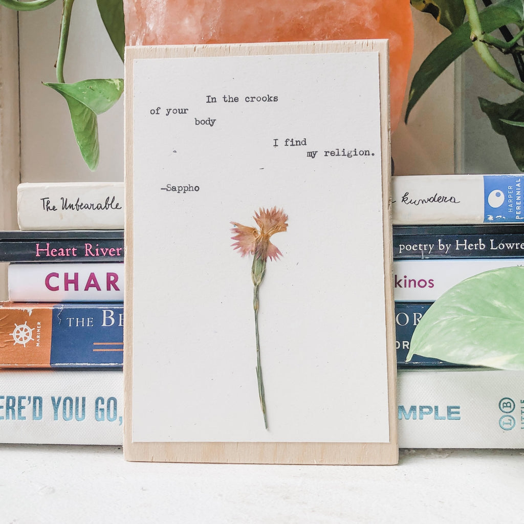 sappho, in the crooks of your body I find my religion