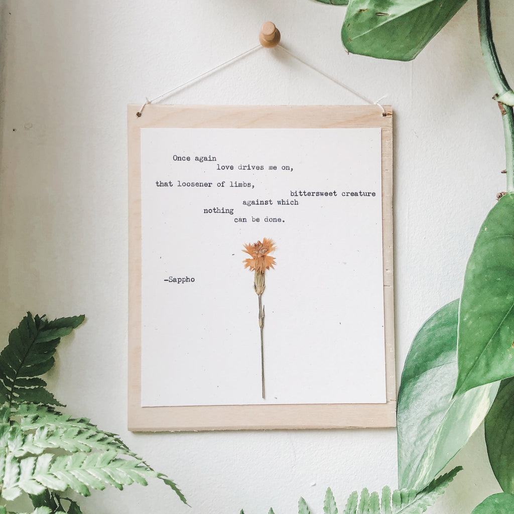 sappho, once again love drives me on