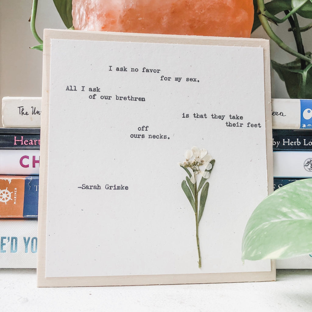 sarah grimke, I ask no favor for my sex