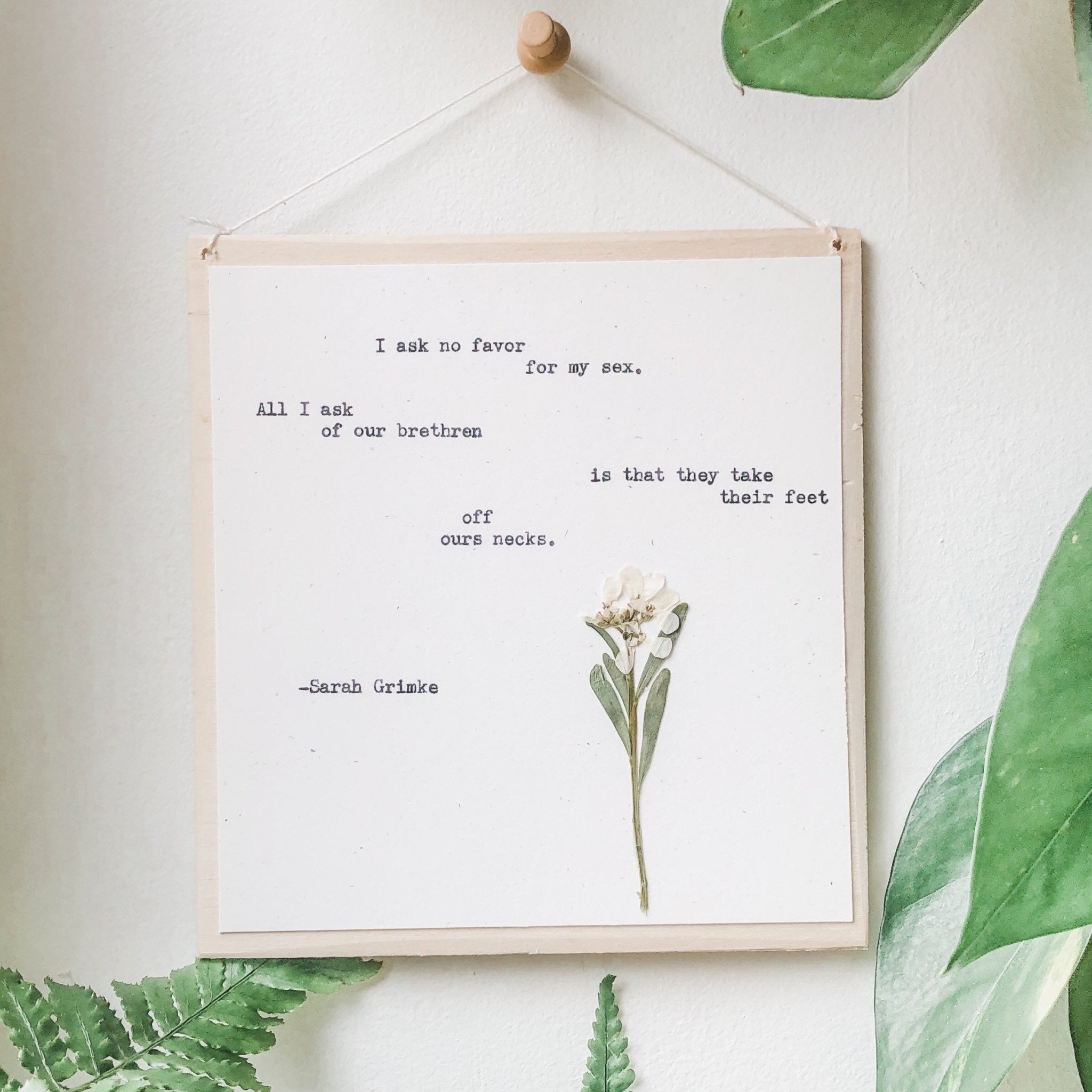 sarah grimke, I ask no favor for my sex