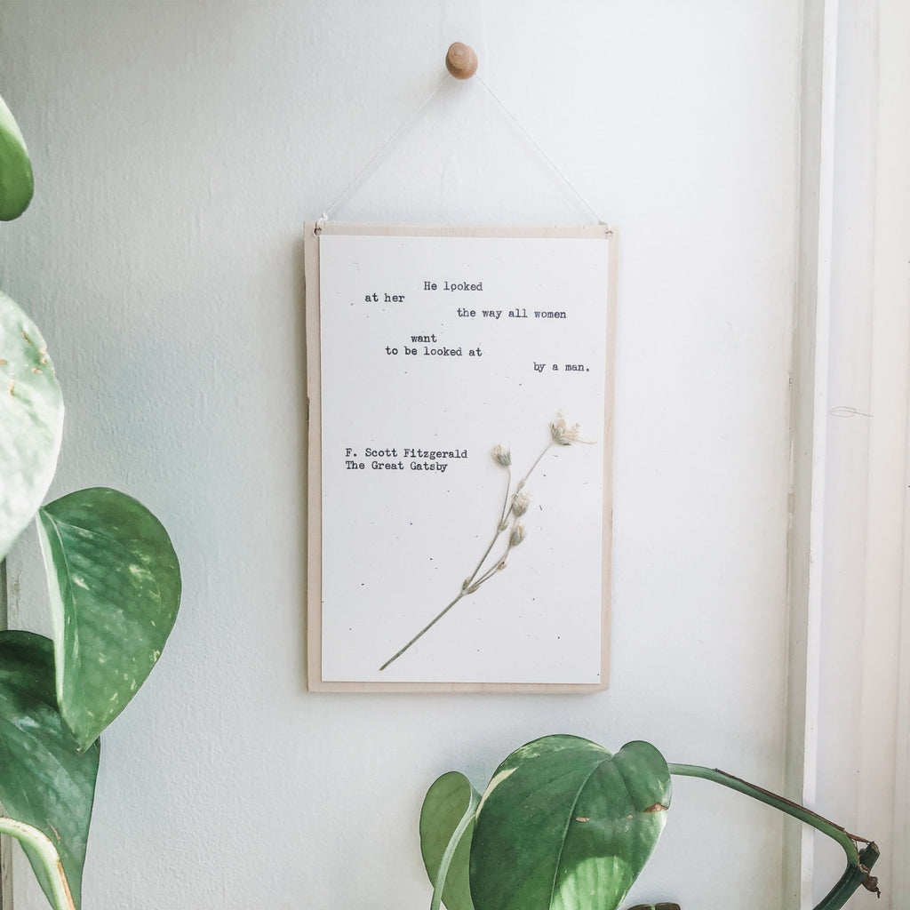 the great gatsby, he looked at her