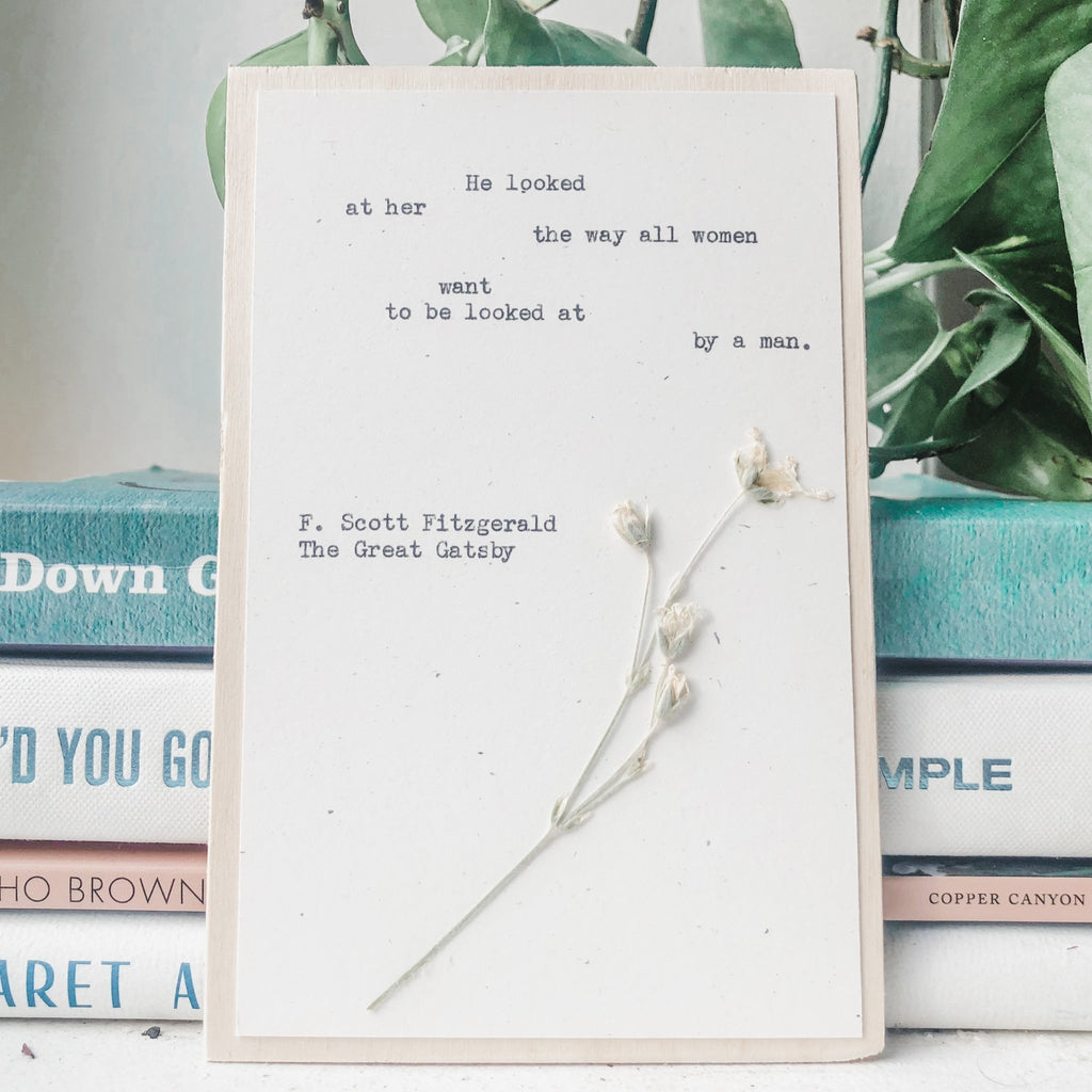 the great gatsby, he looked at her