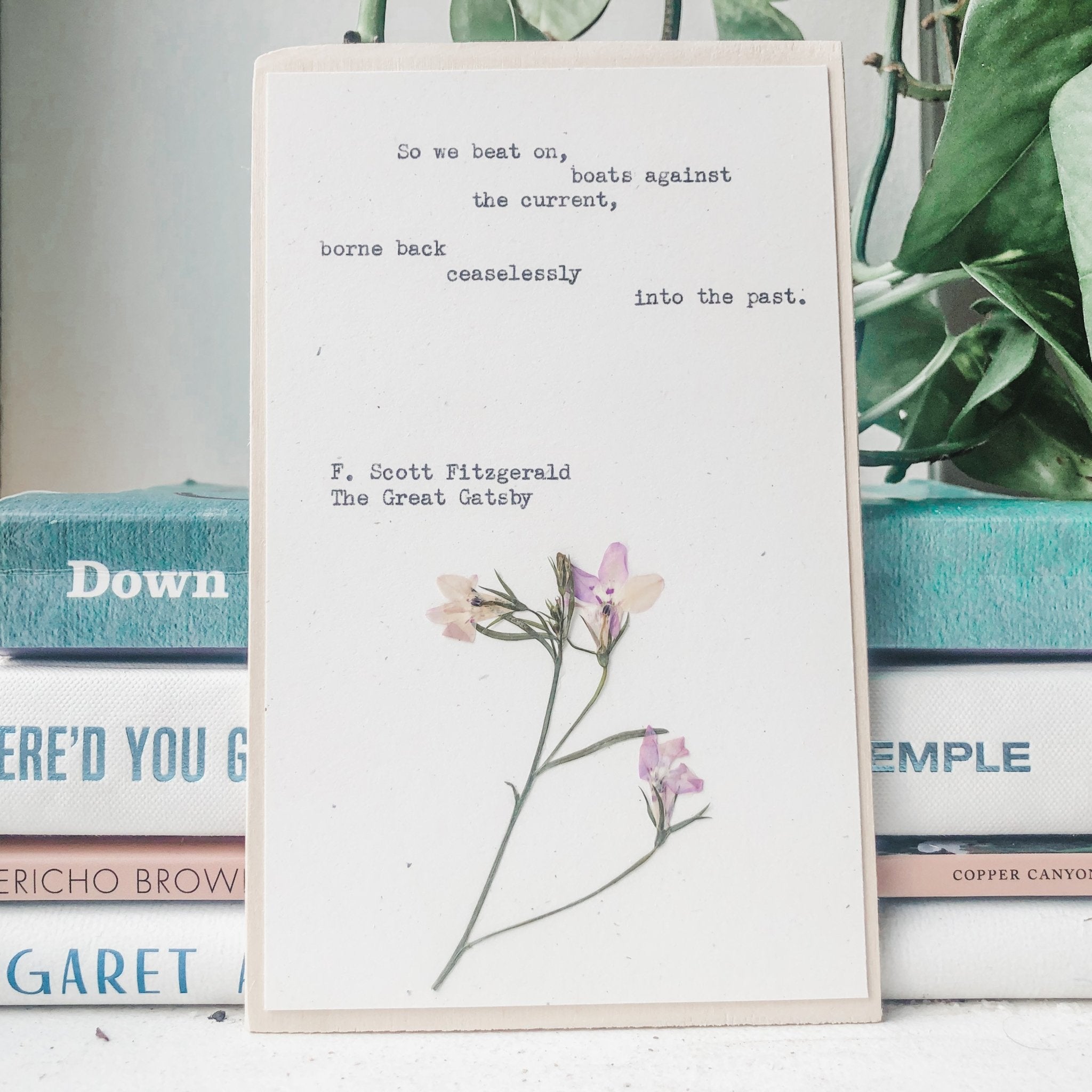 the great gatsby, so we beat on