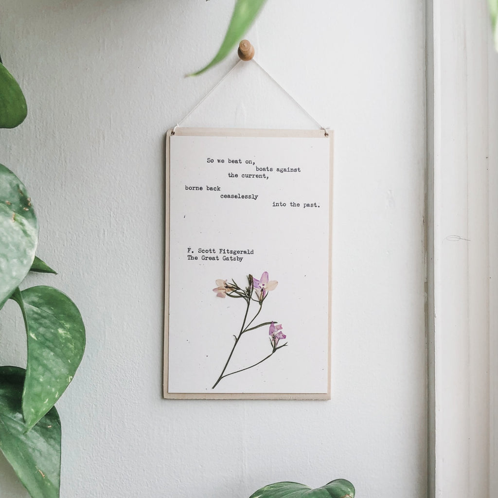 the great gatsby, so we beat on