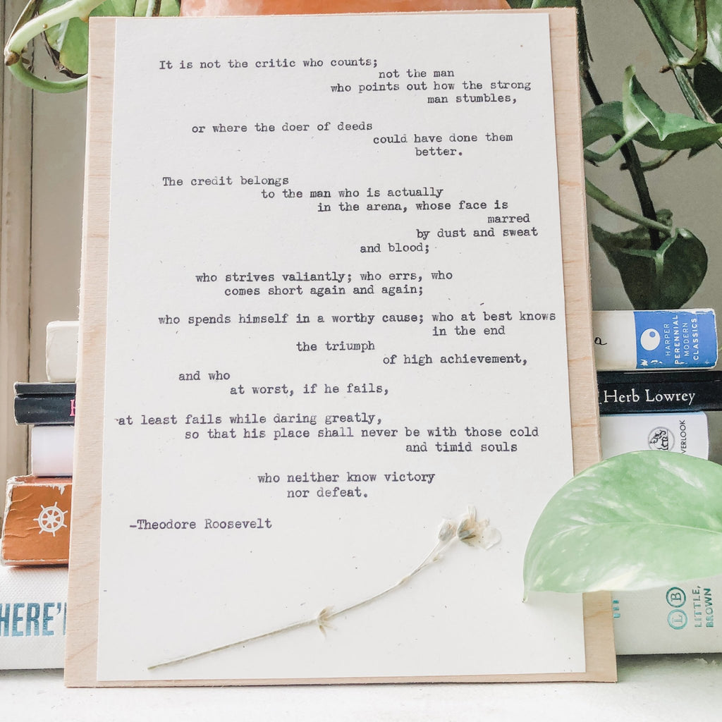 theodore roosevelt, daring greatly