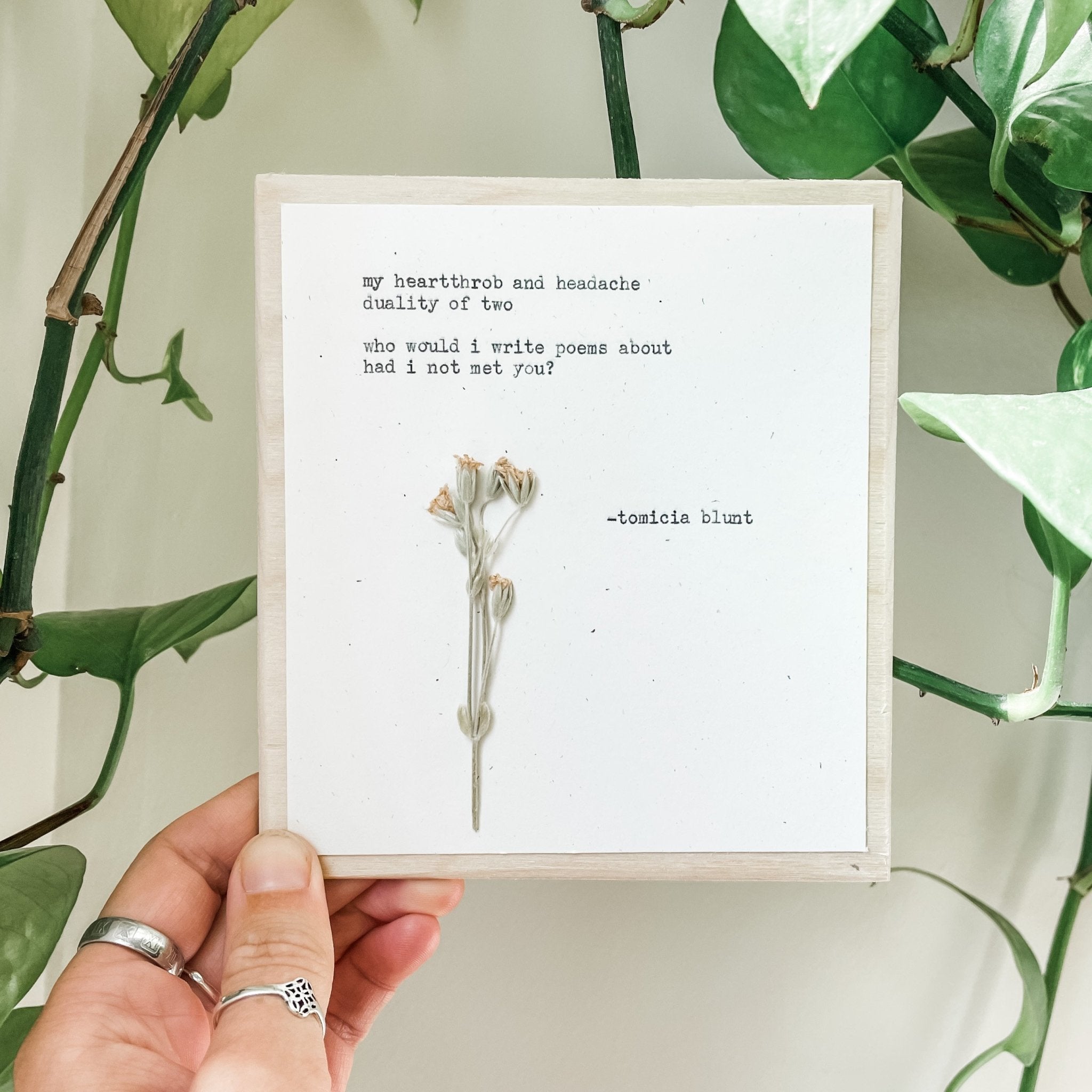 tomicia blunt, duality of two - #flora & phrase#