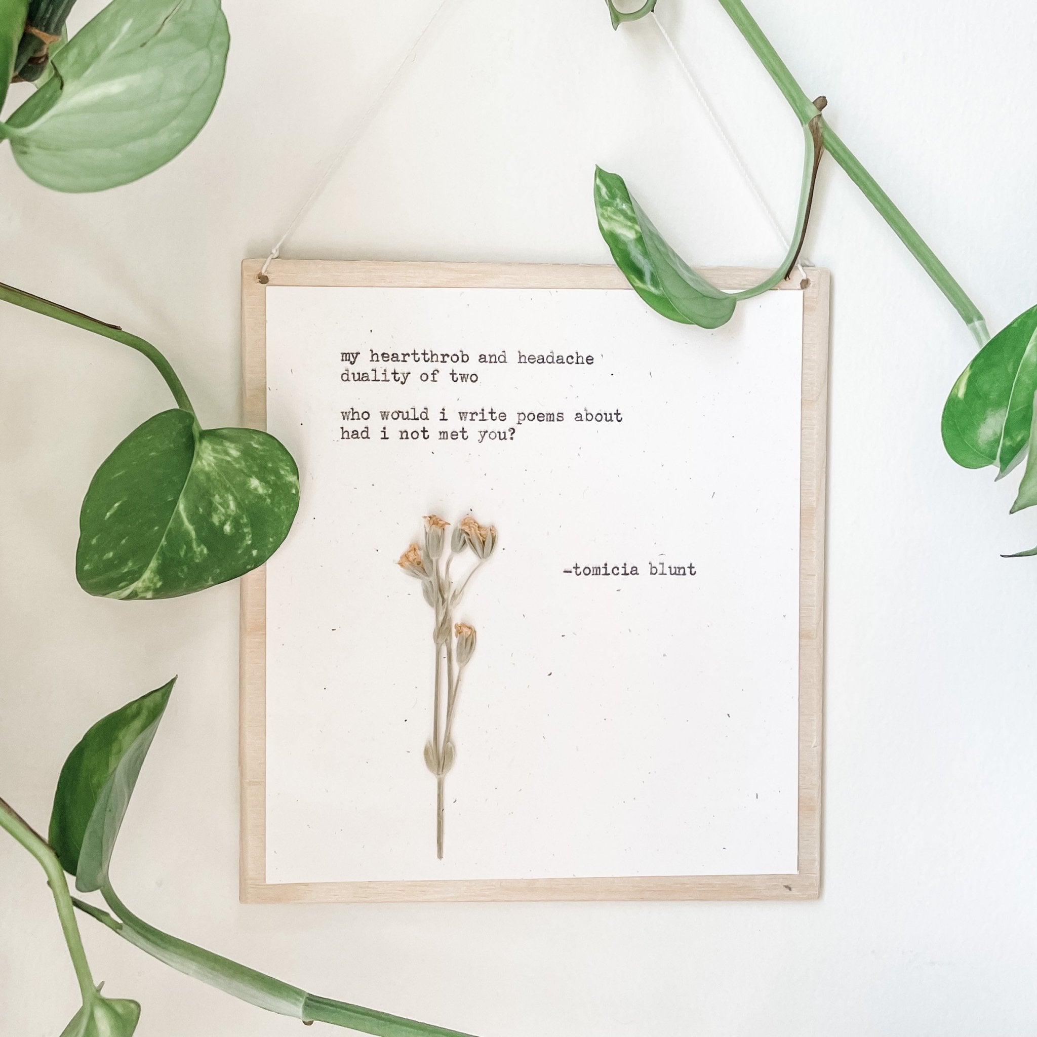 tomicia blunt, duality of two - #flora & phrase#