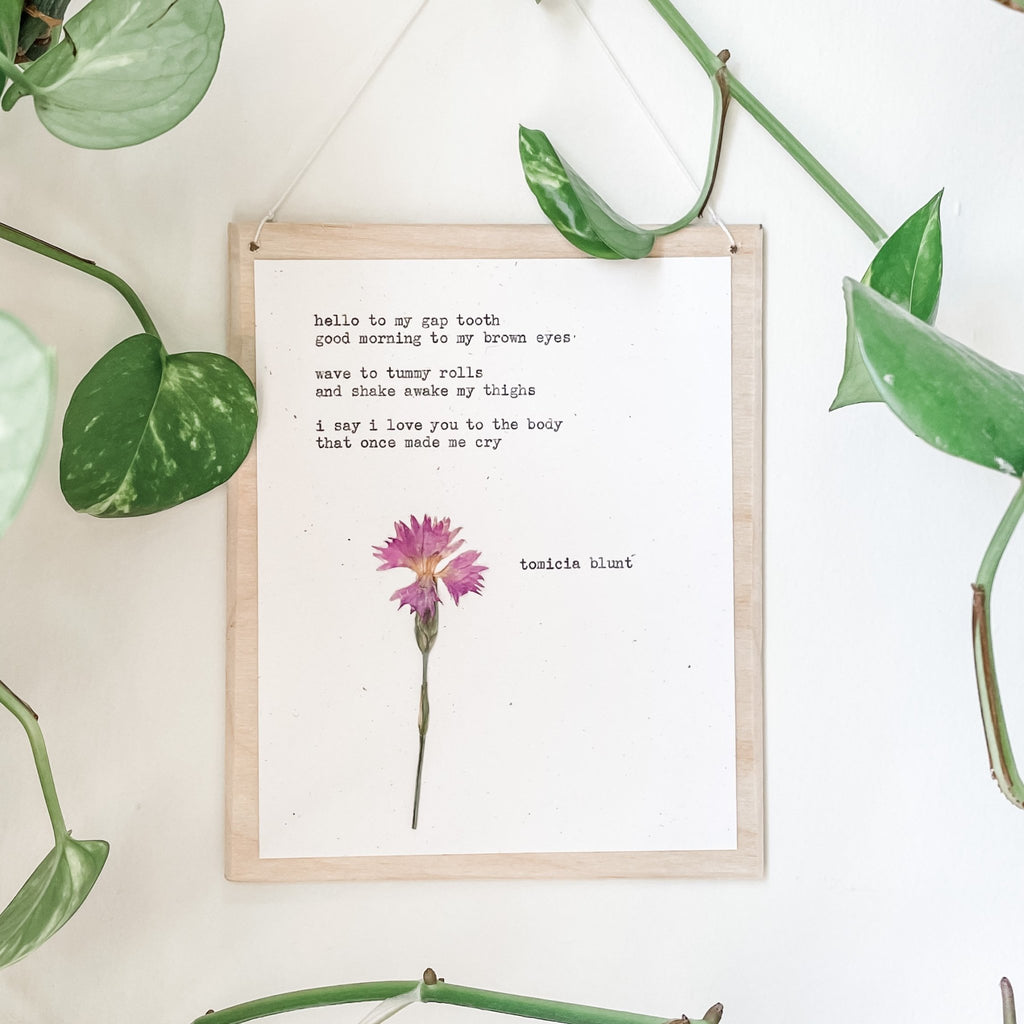 tomicia blunt, hello - #flora & phrase#