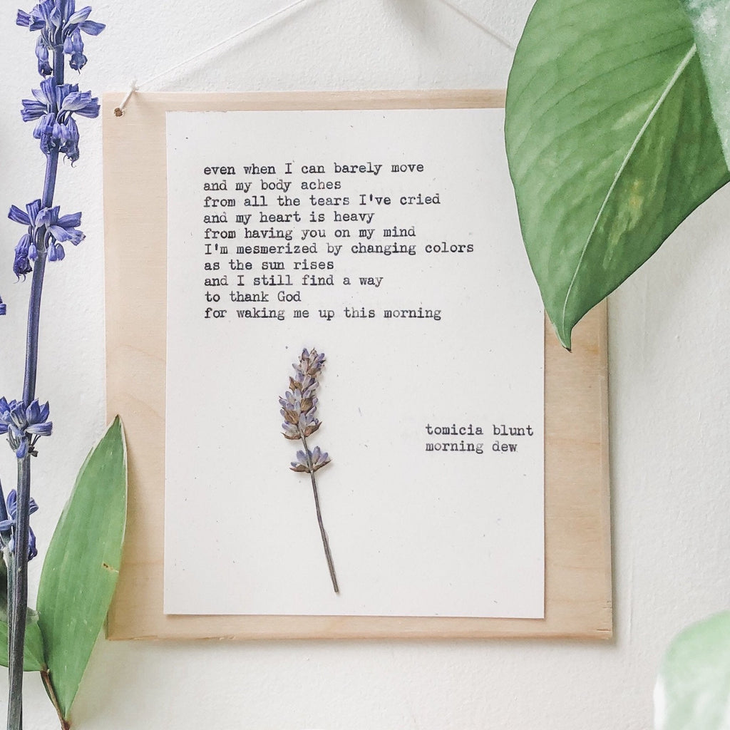 tomicia blunt, morning dew