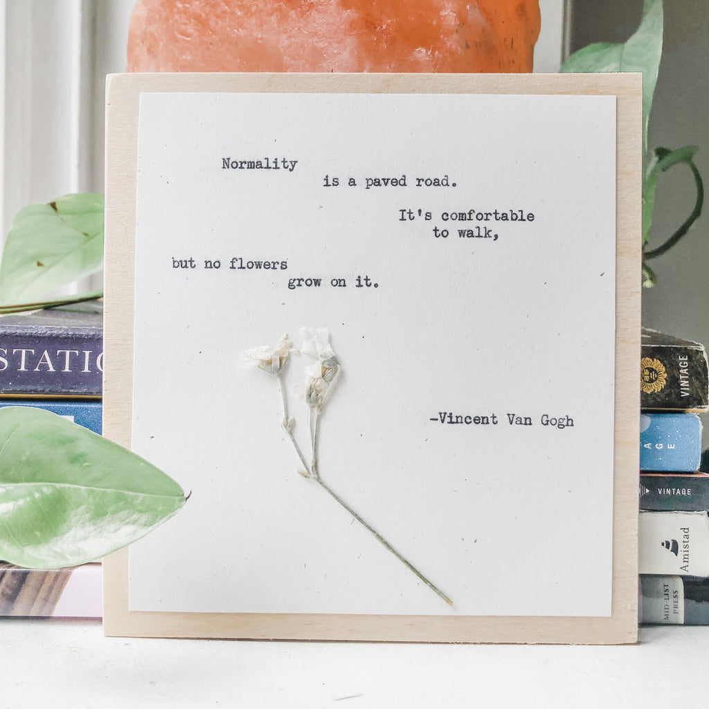 vincent van gogh, normality is a paved road