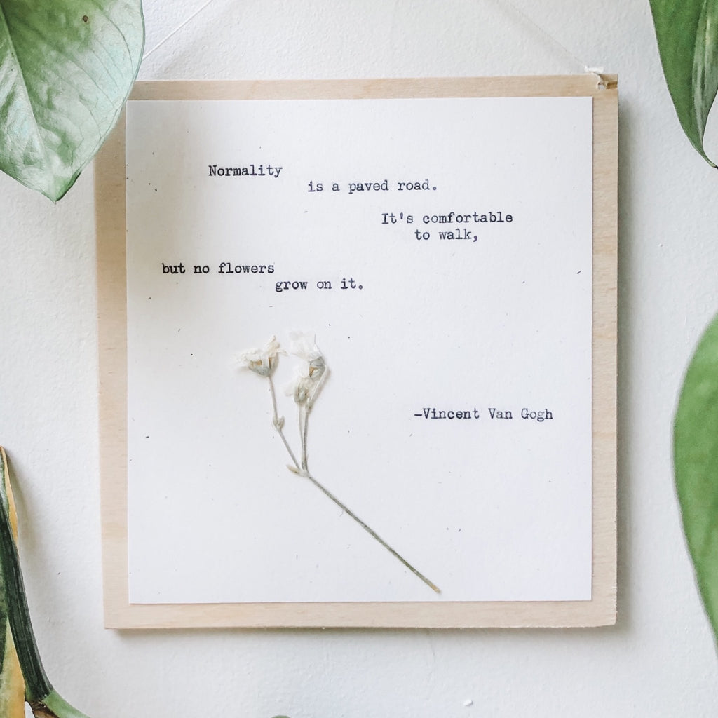 vincent van gogh, normality is a paved road