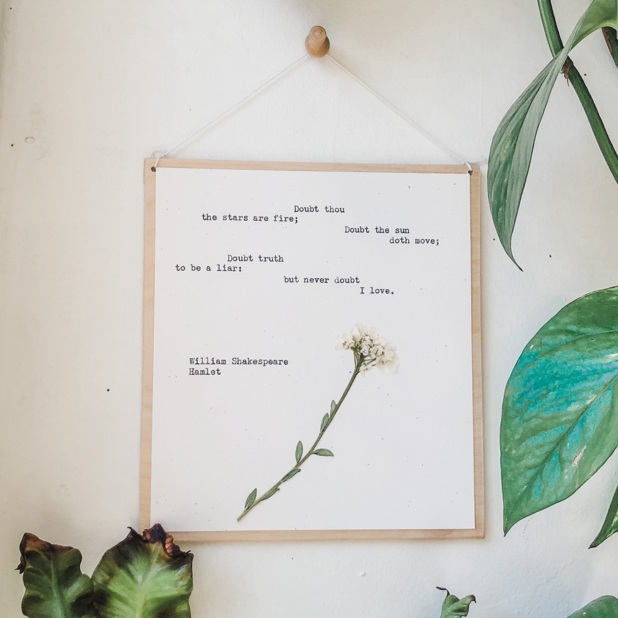 william shakespeare, never doubt I love