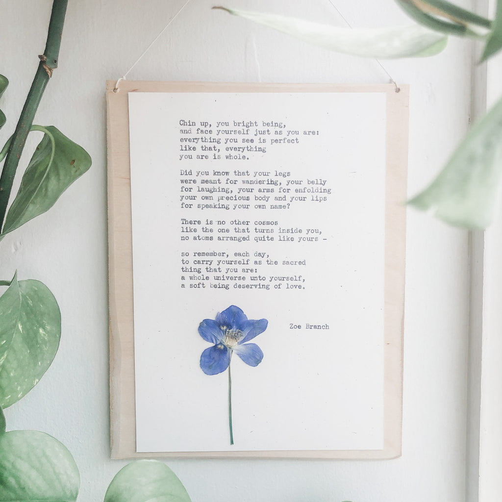 zoe branch, self love poem